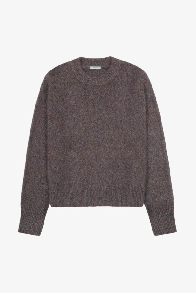 Emma Crew in Silk-Cashmere - Sable Ink