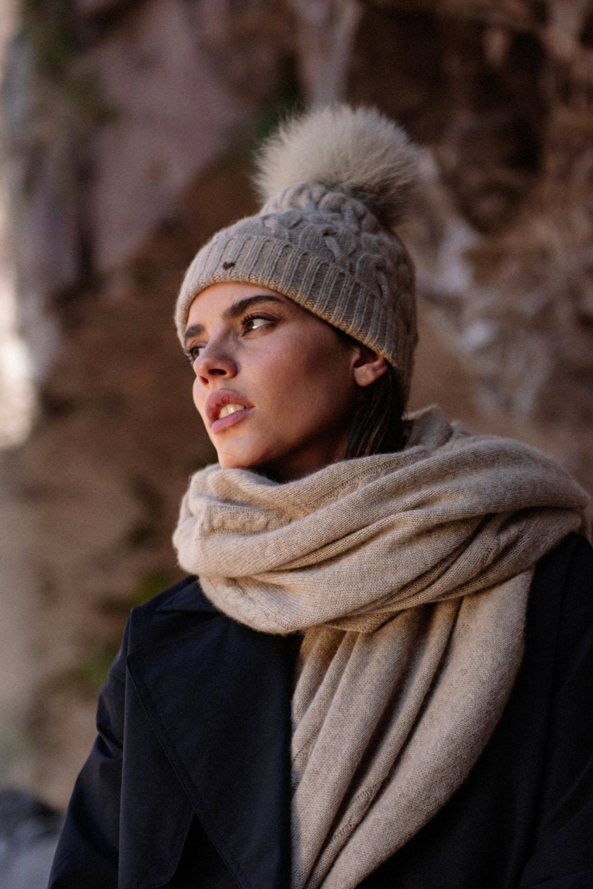 The Braid Beanie - Taupe