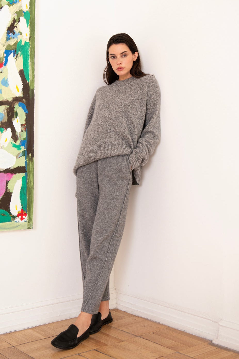 Emma Crew in Silk-Cashmere - Heather