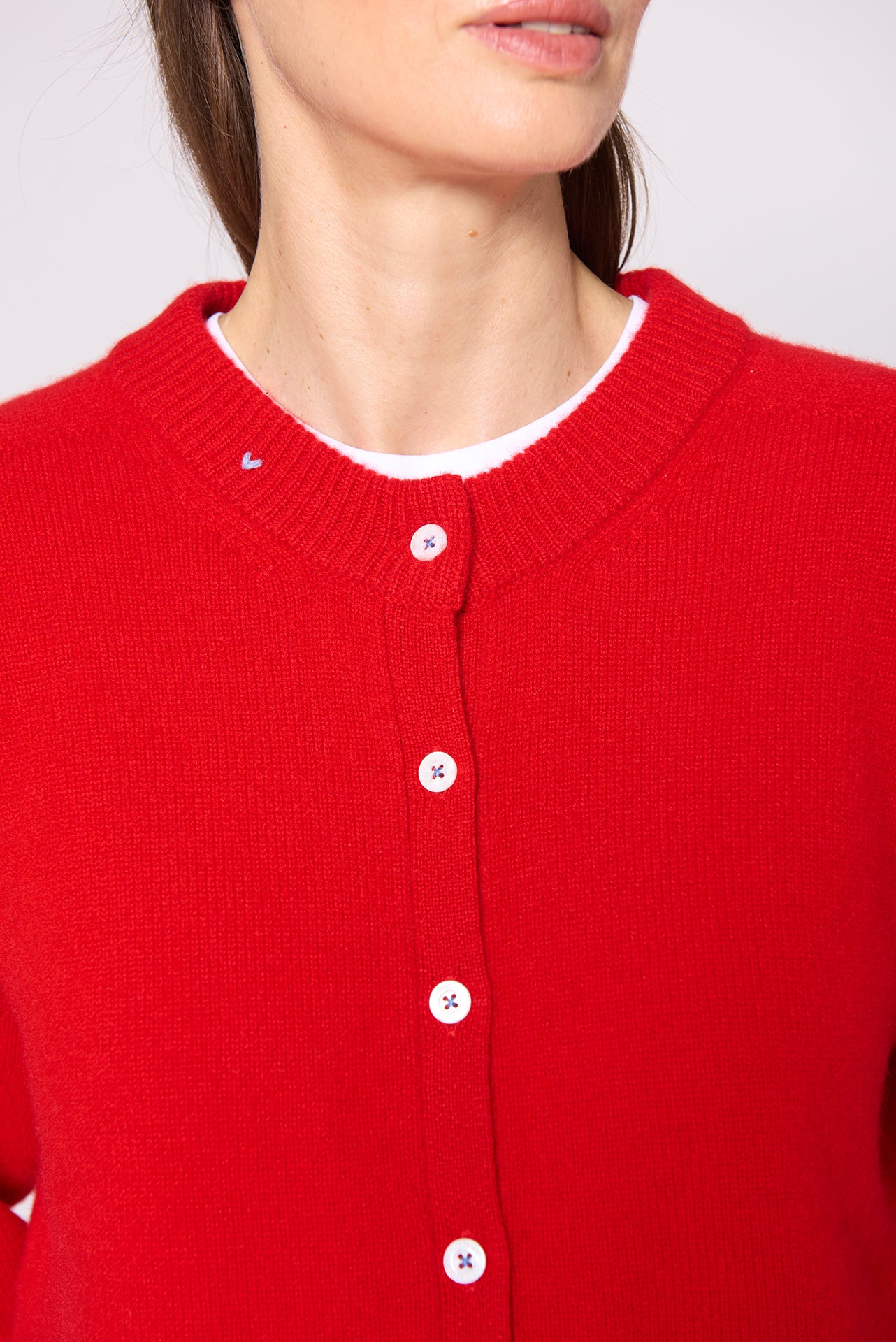 (Pre-Order) The Button Cardigan - Rouge