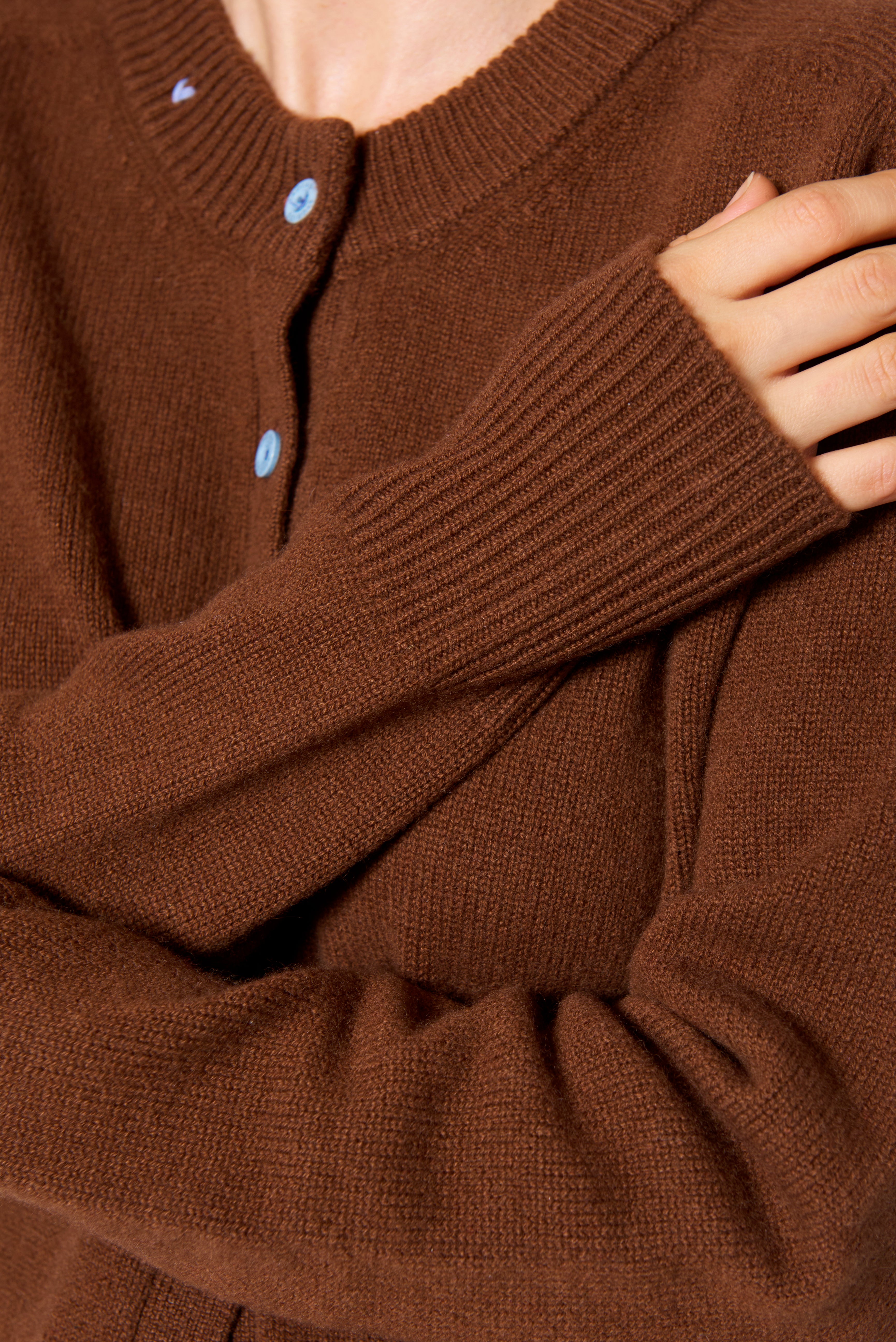 The Button Cardigan - Hazelnut