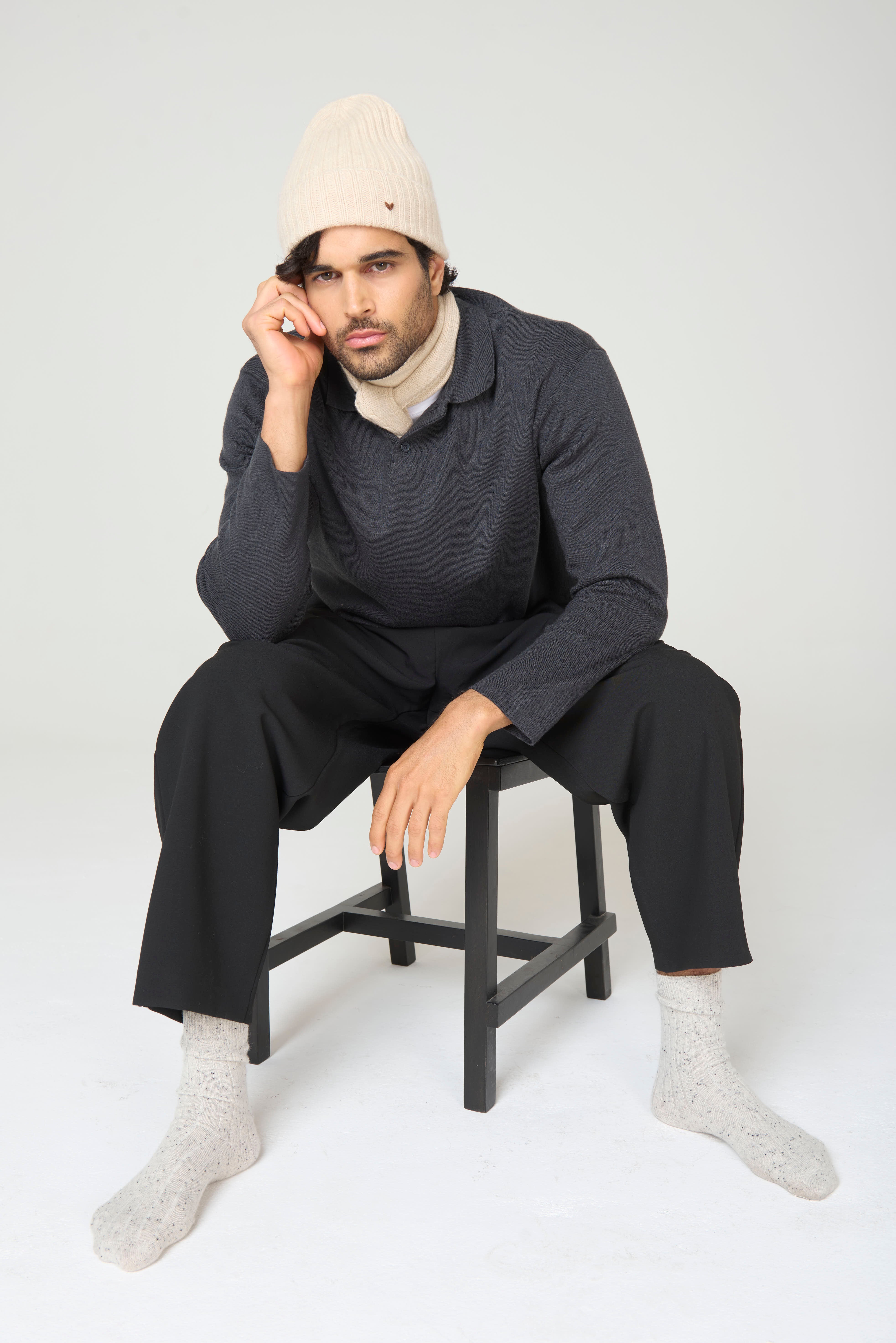 The Rib Beanie – Oatmeal