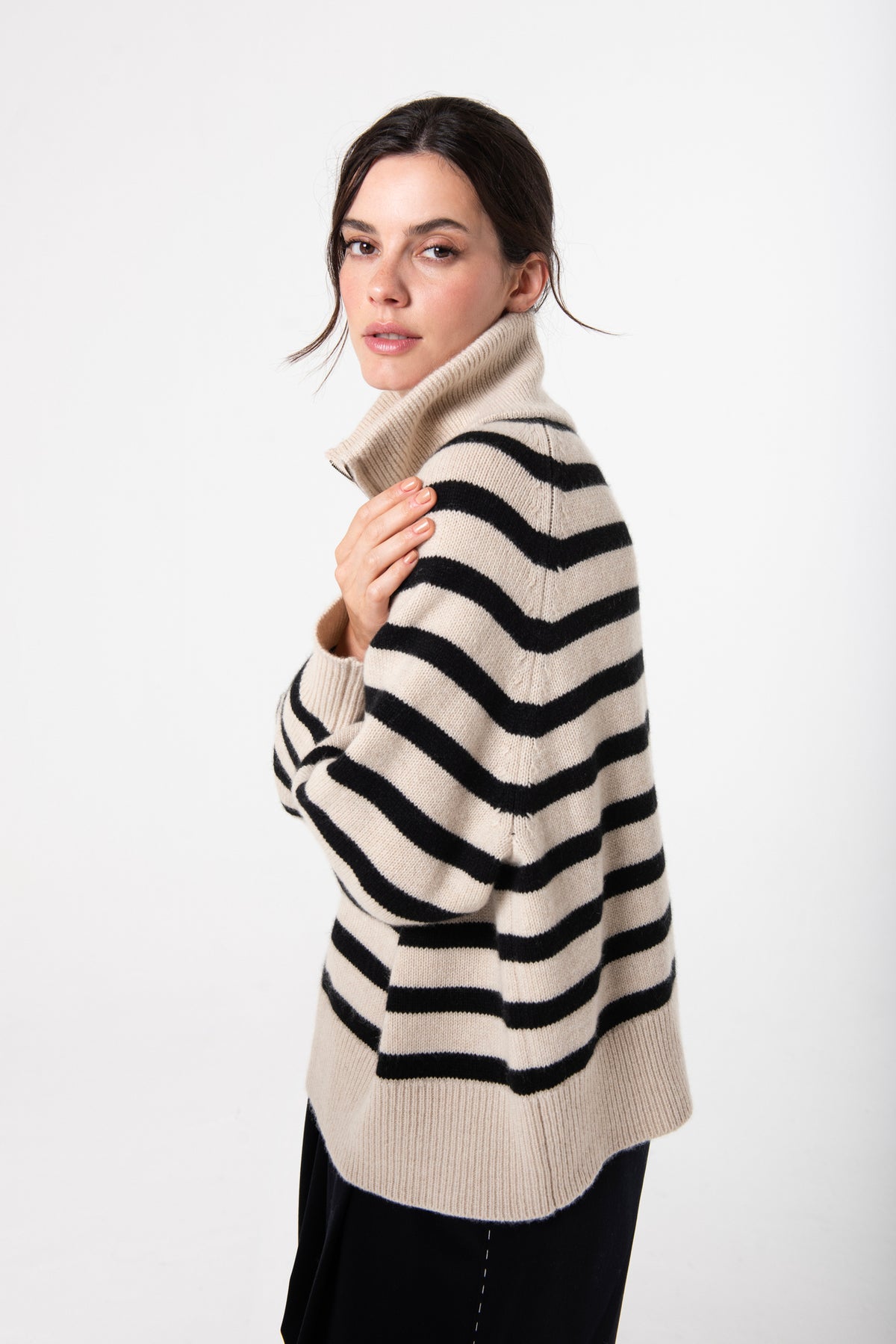 Célie Half-Zip in Cashmere - Dune