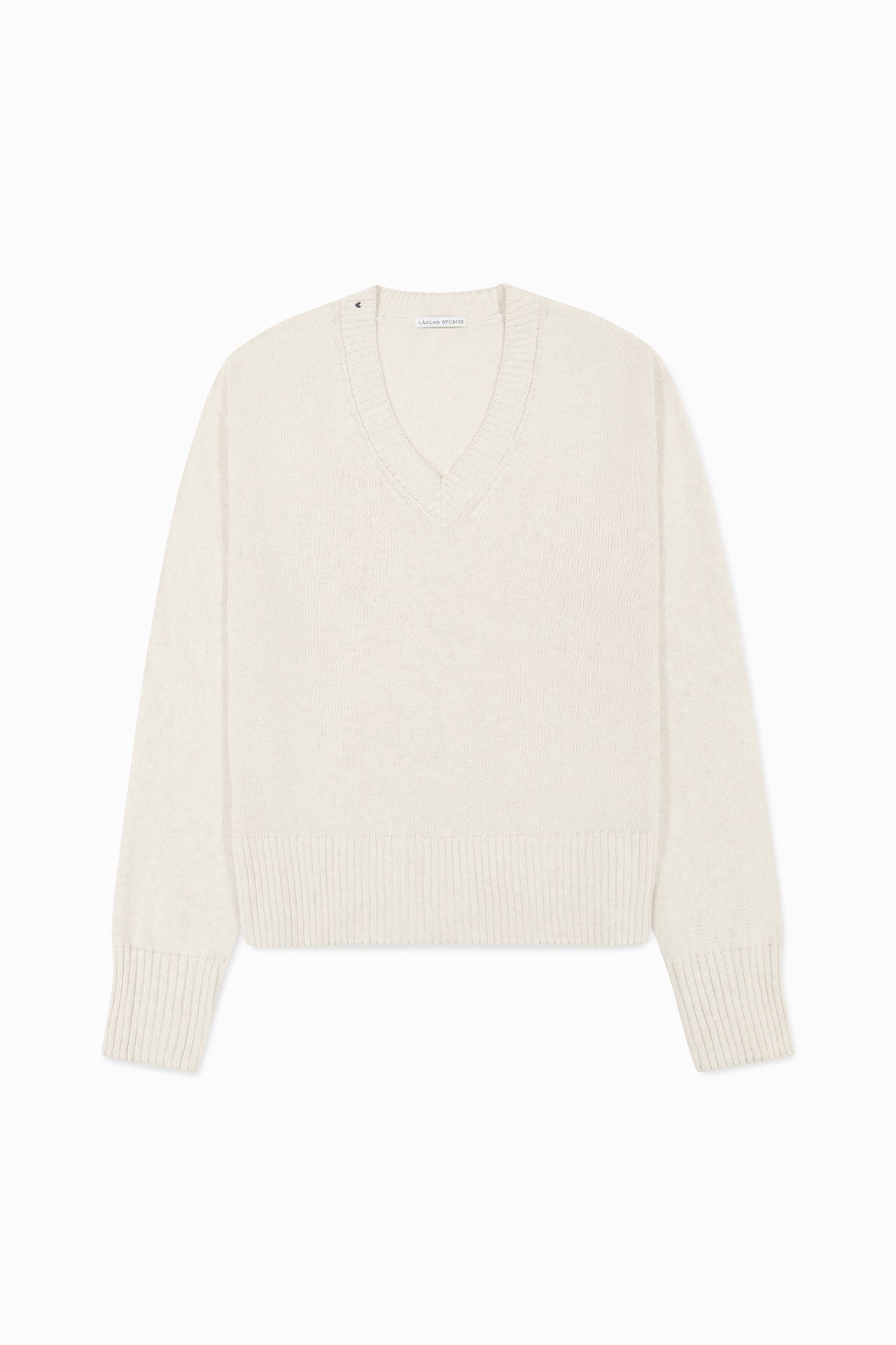 Allie V-Neck in Linen - Cream