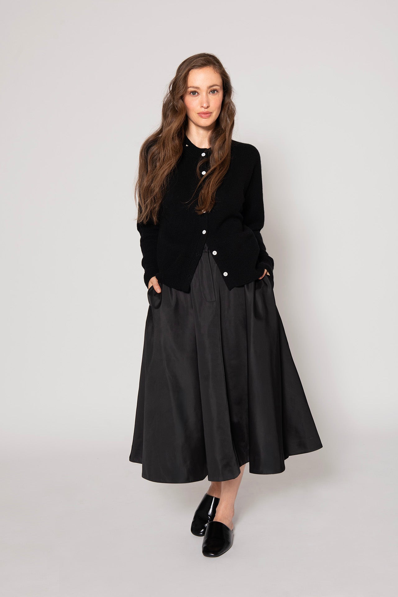 Button Cardigan - Black