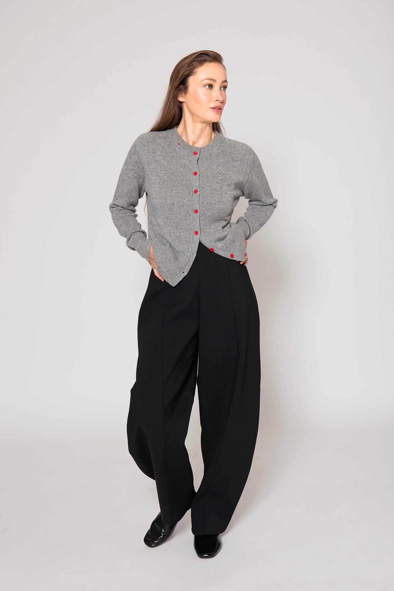 The Button Cardigan - Grey