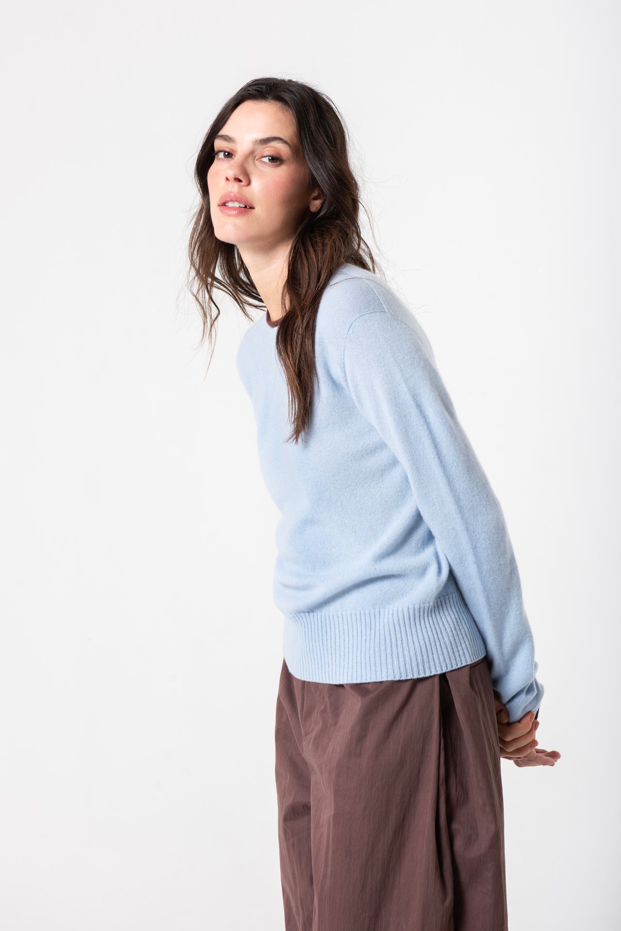 Trish Roll-Edge in Cashmere - Sky