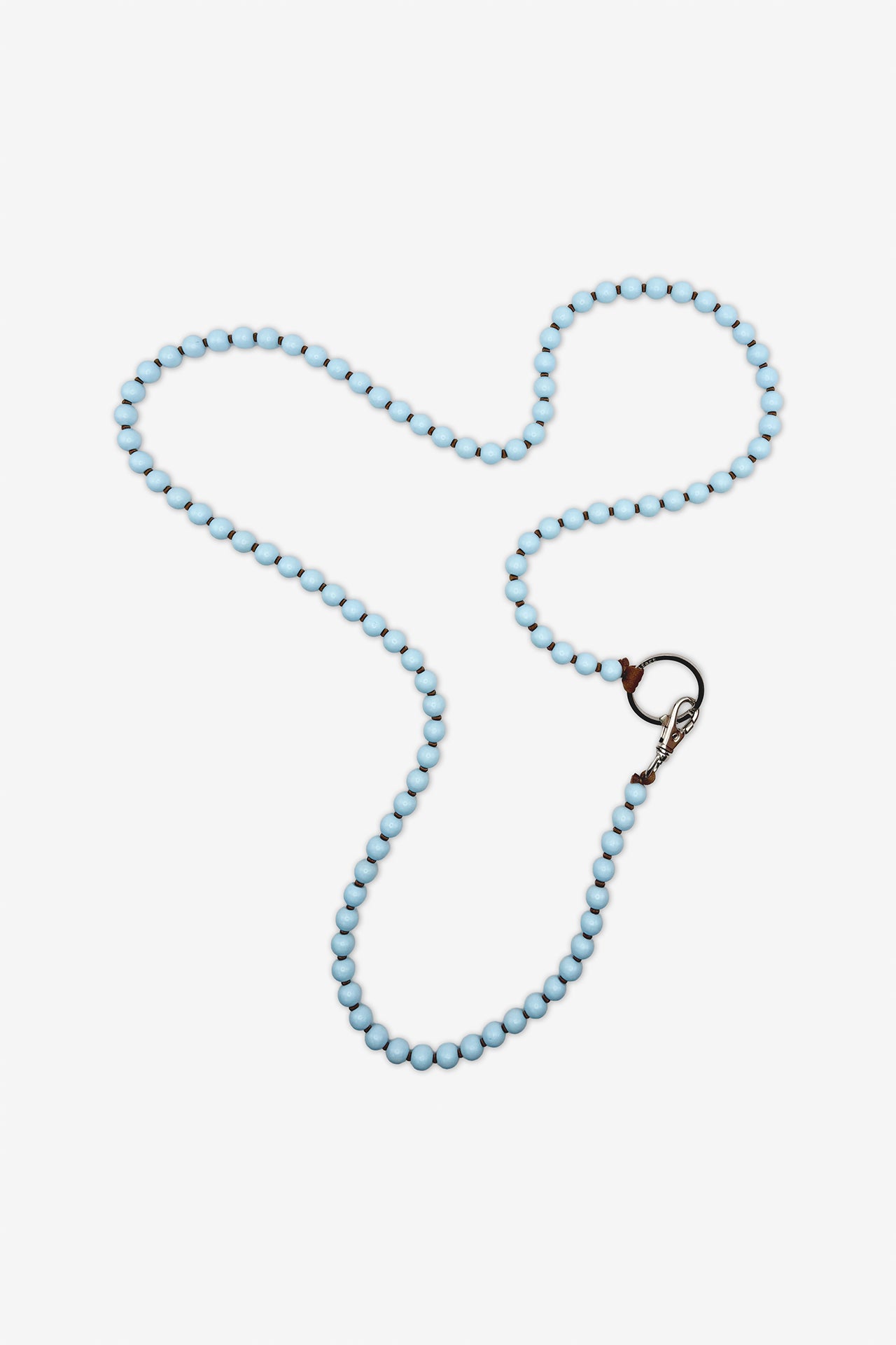 Phone Necklace - Pastel Blue/ Mocca