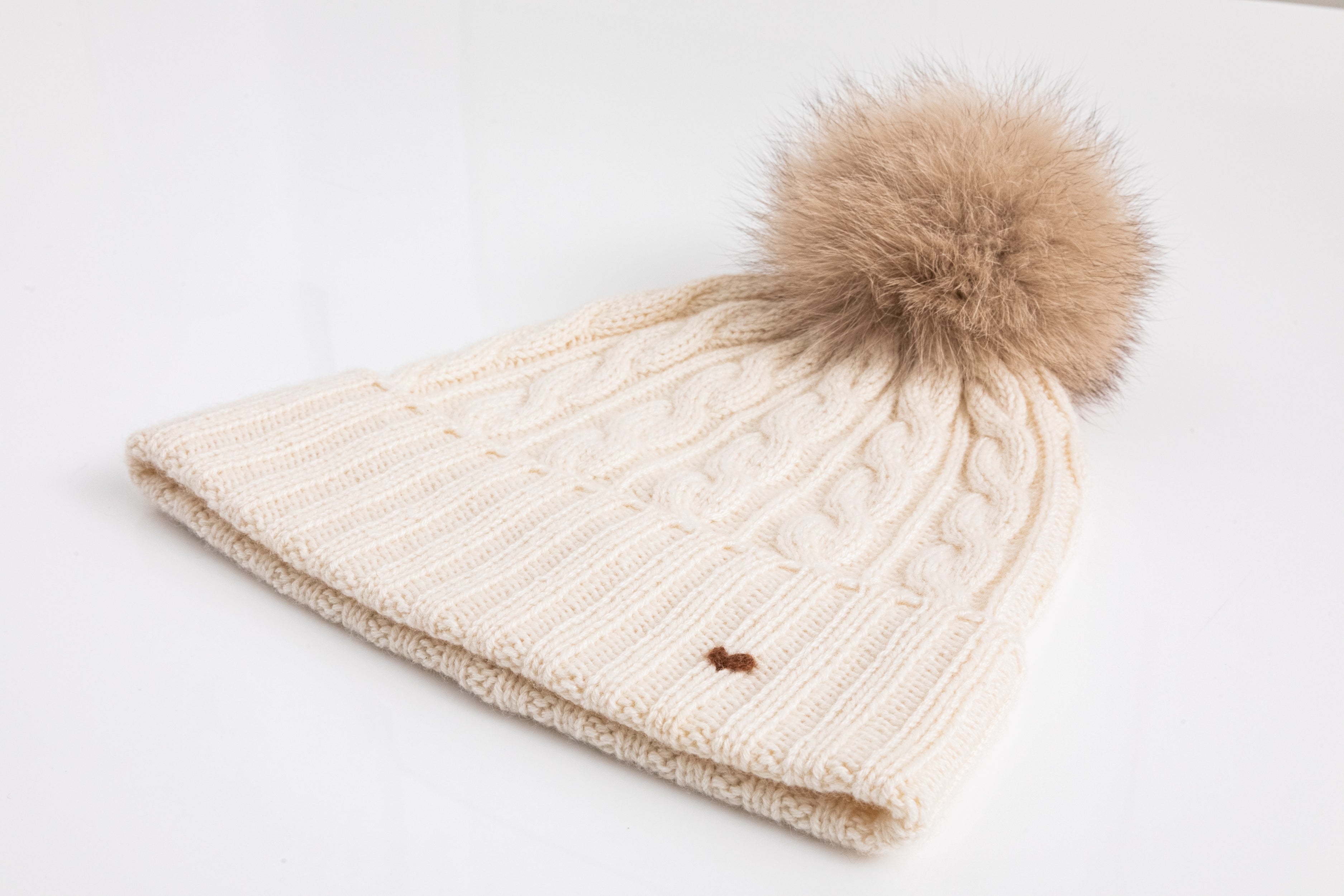 The Kids Cable Beanie – Milk (Generously Sized)