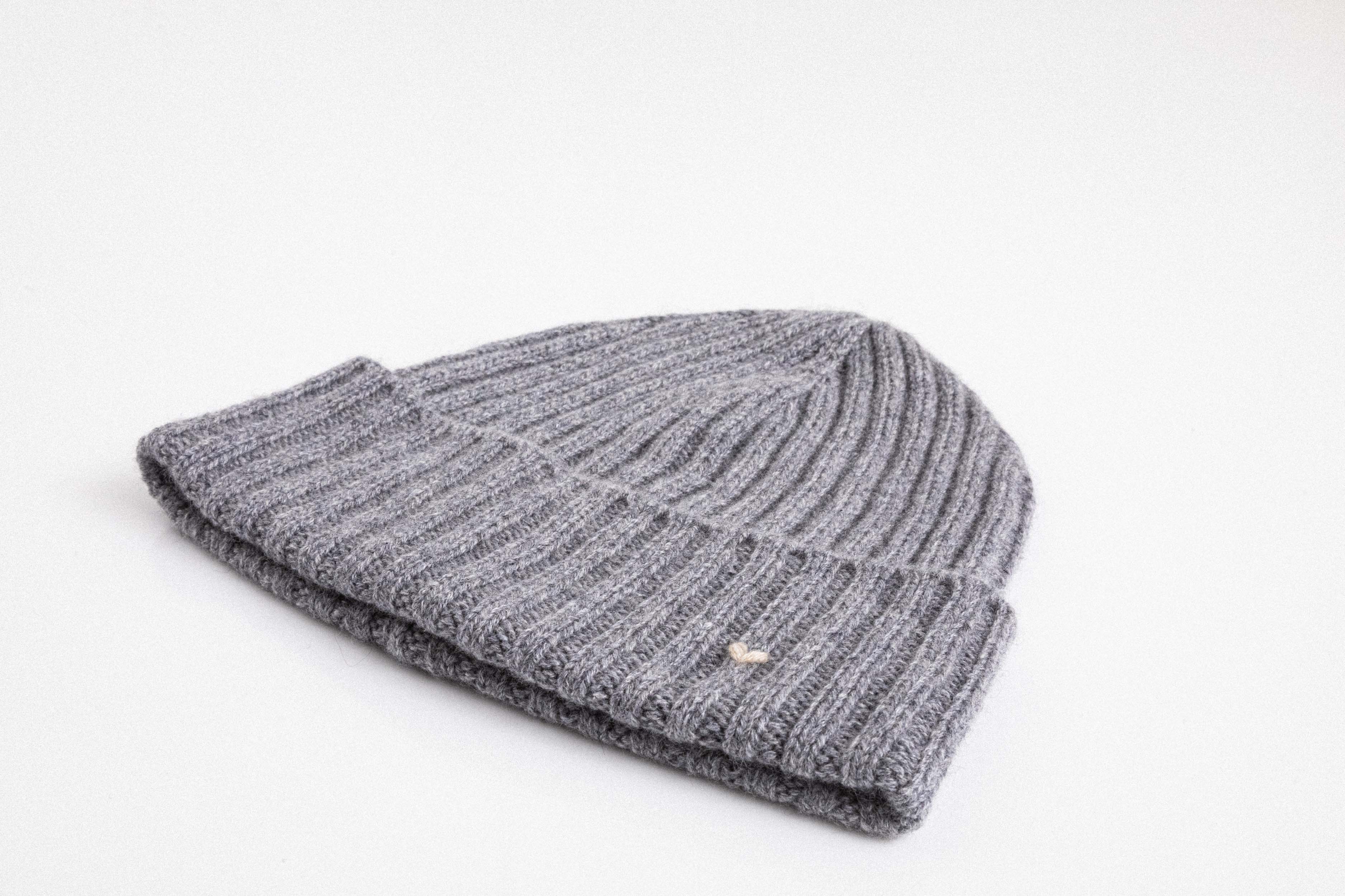 The Kids Rib Beanie – Grey Melange