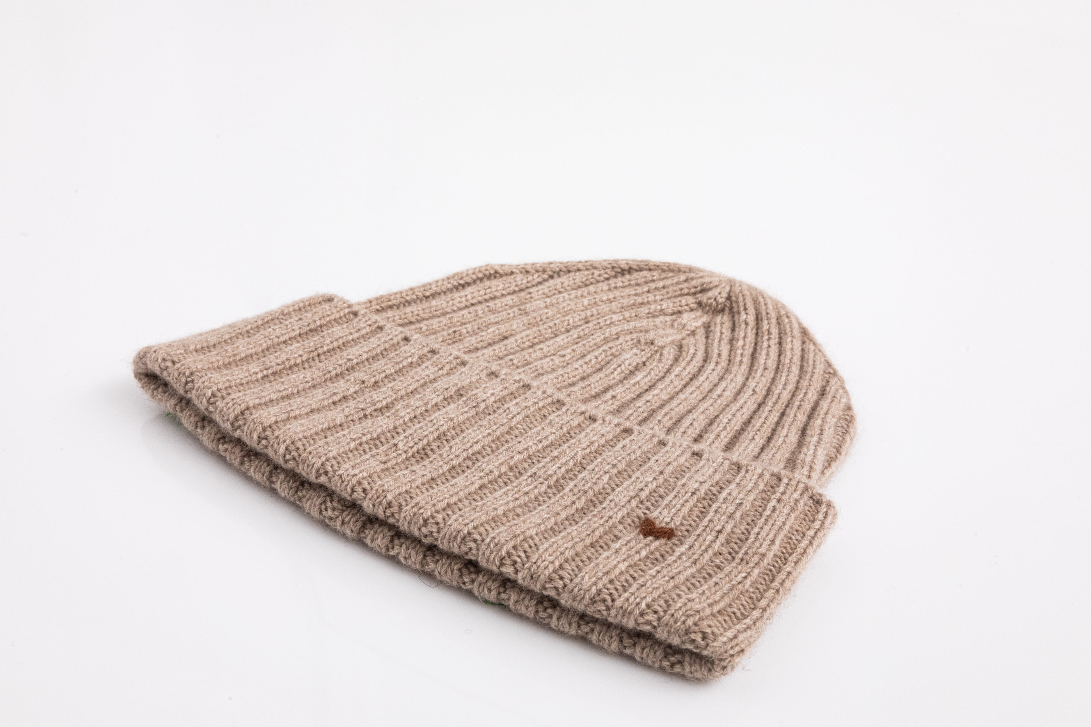 Taupe Ribbed Beanie