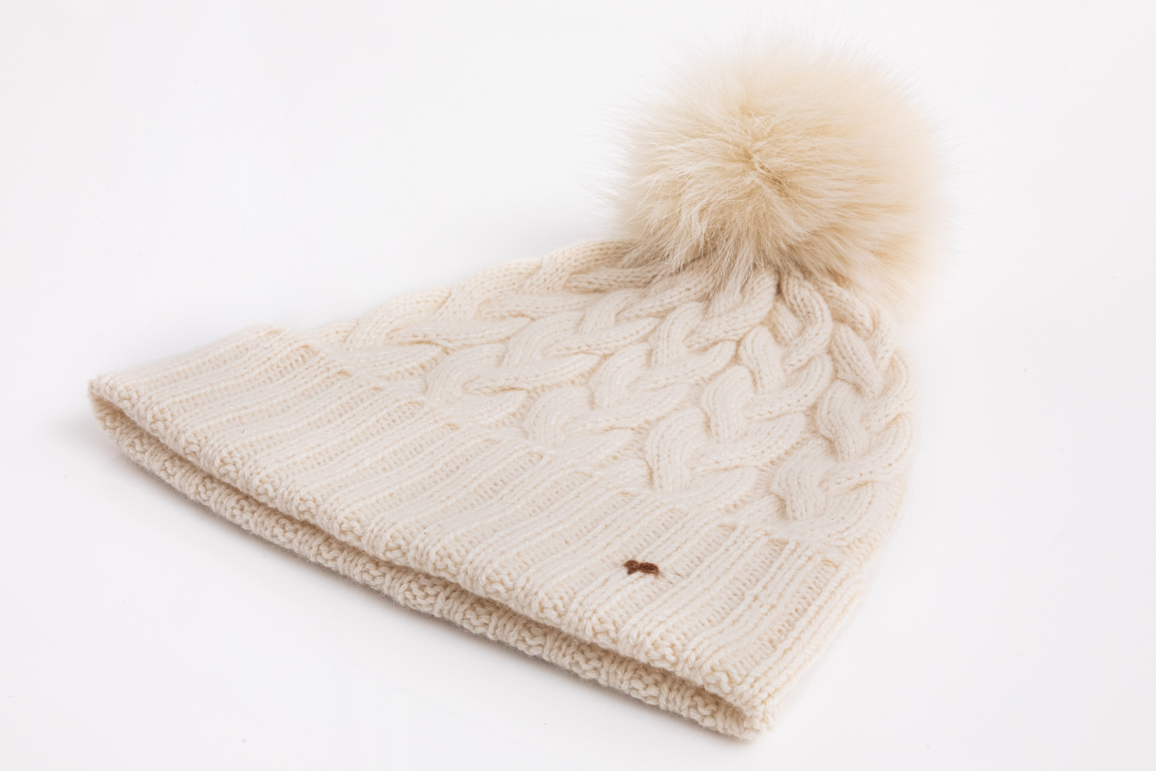 The Braid Beanie - Milk