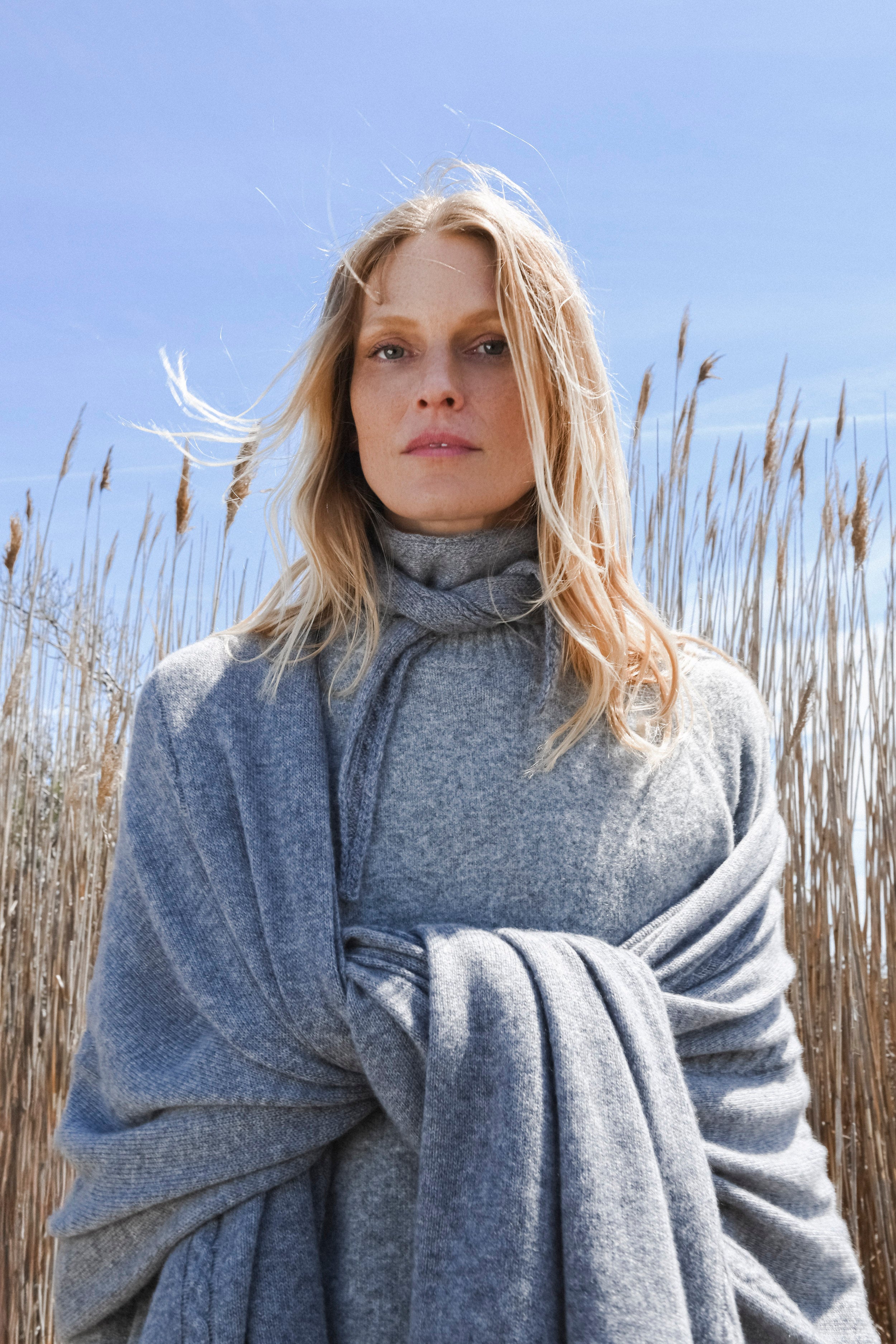 The Mini Scarf - Grey Melange