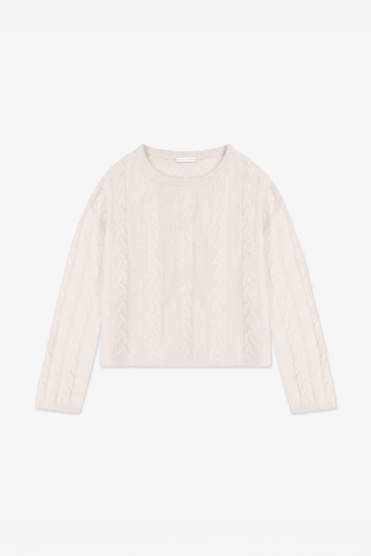Marsha Cable in Cashmere - Oatmeal