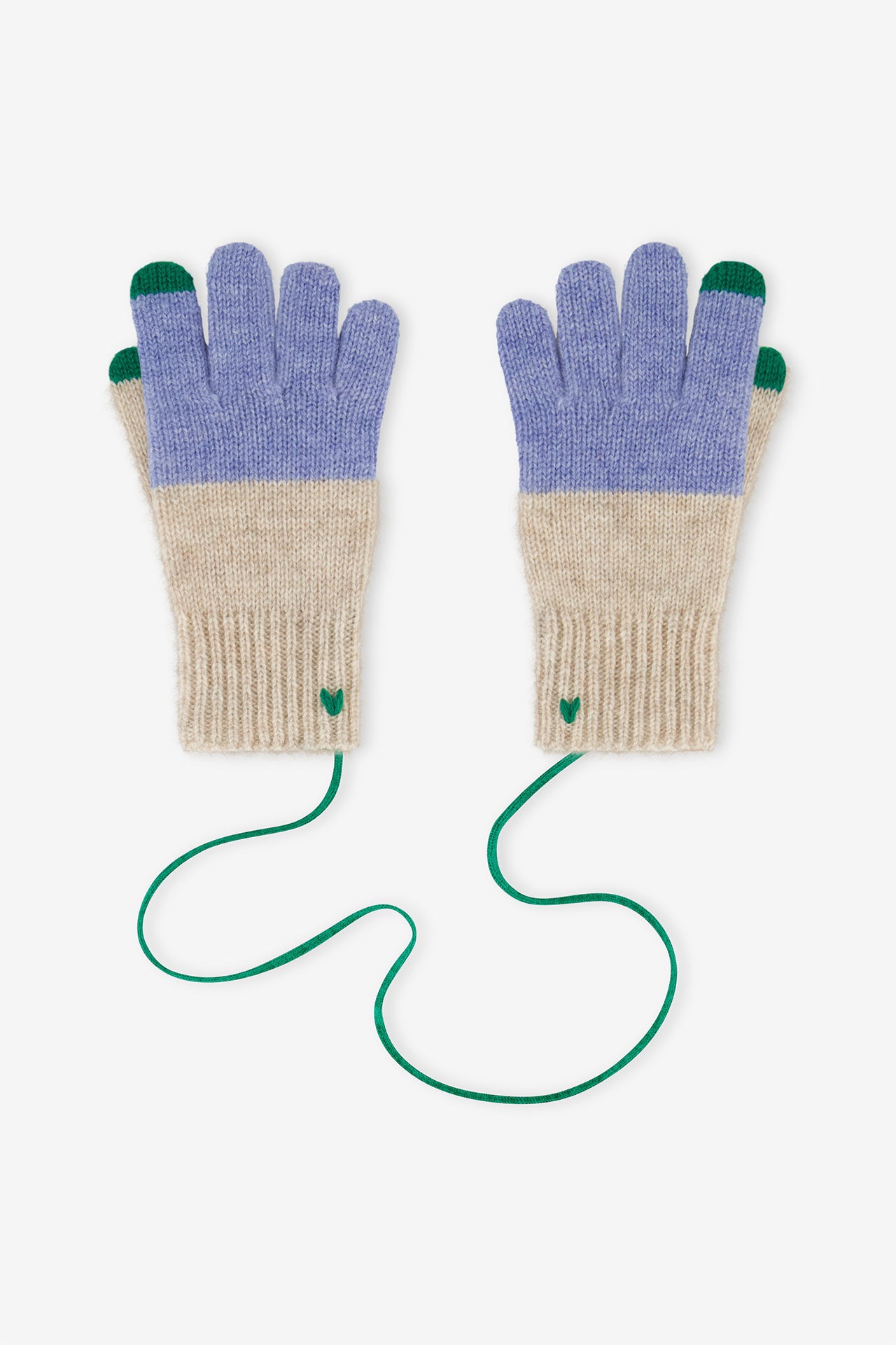 Kids Glove in Cashmere/Wool - Blue