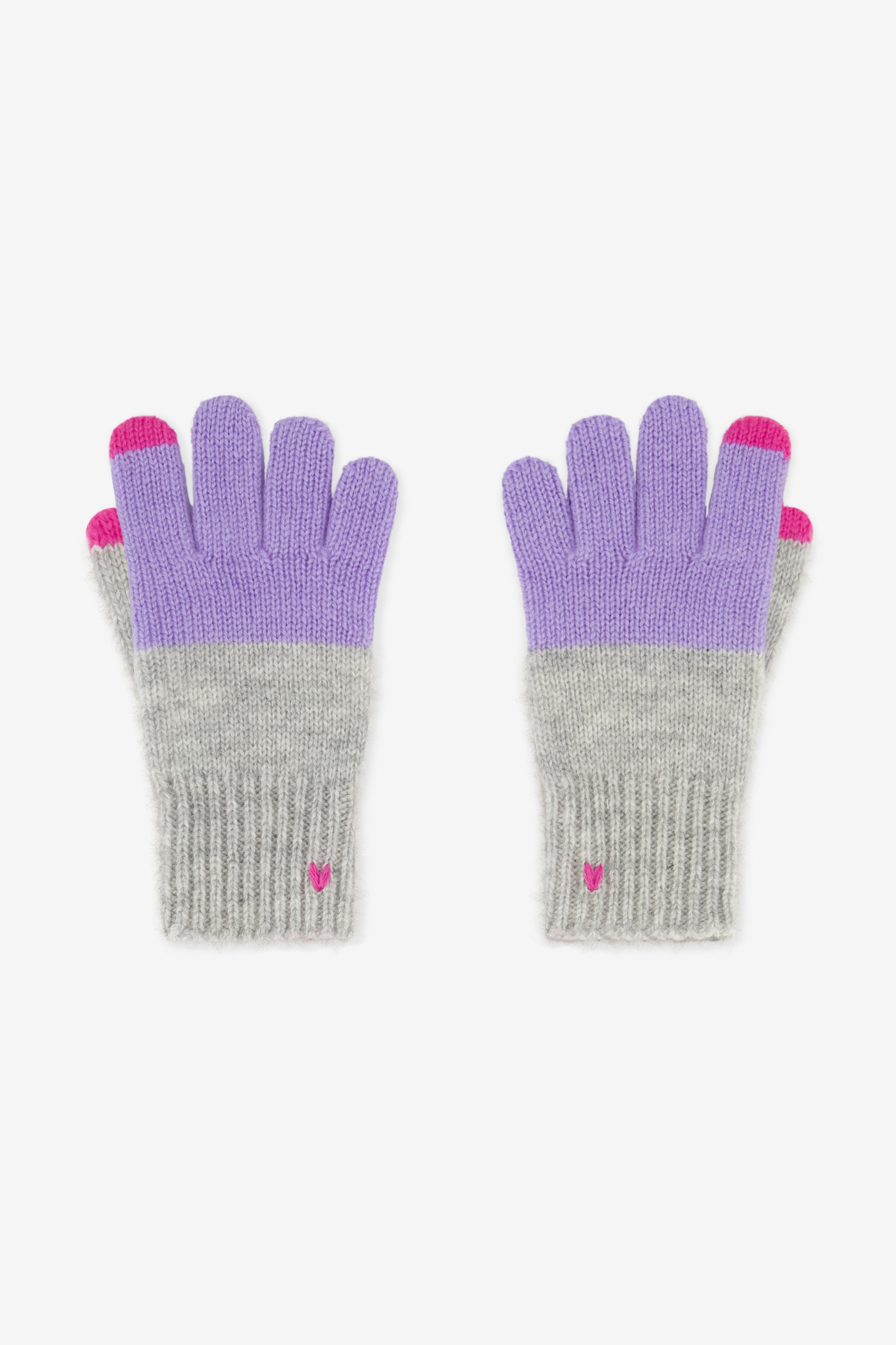 Kids Glove in Cashmere/Wool - Purple