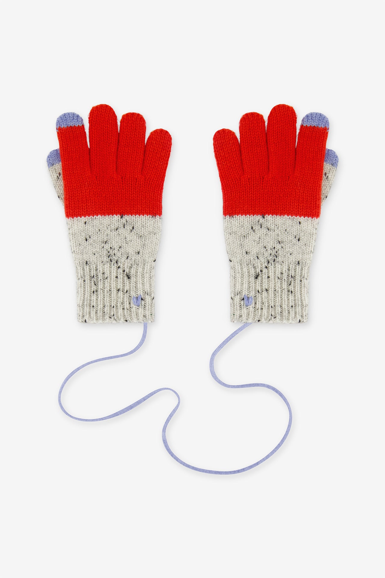 Kids Glove in Cashmere/Wool - Red