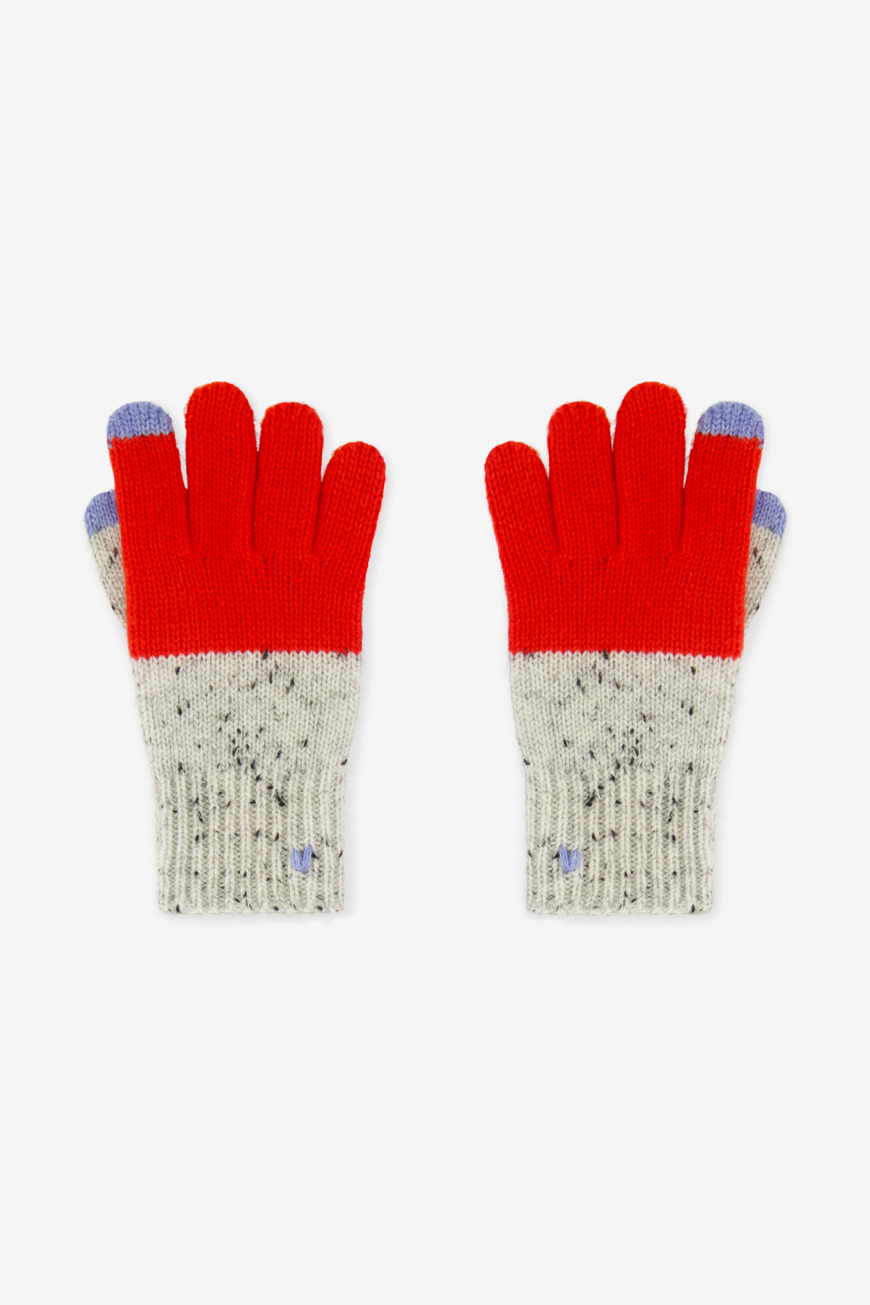 Kids Glove in Cashmere/Wool - Red