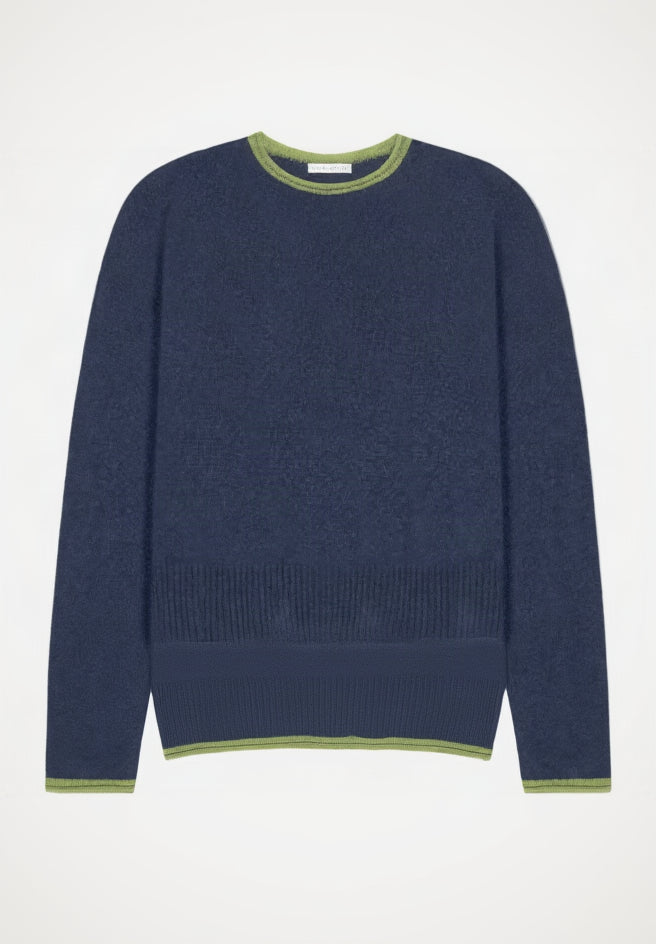 Trish Roll-Edge in Cashmere - Navy