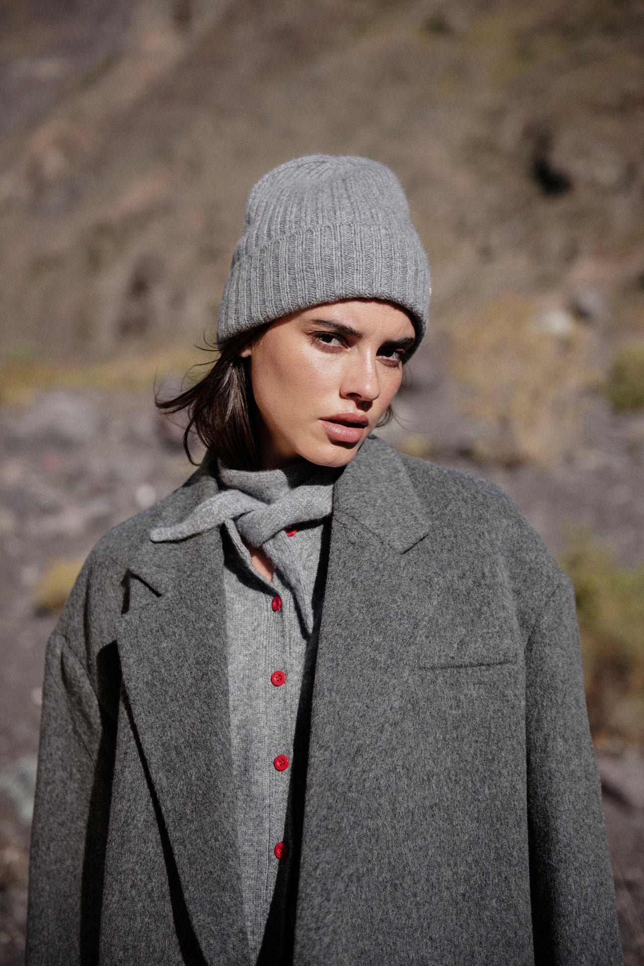 The Rib Beanie – Grey Melange