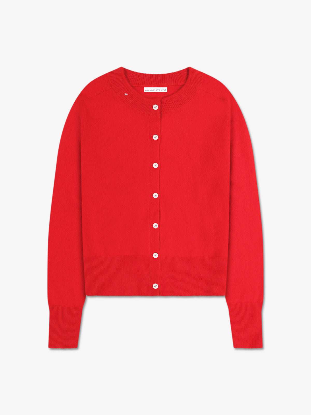 Halle Cardigan in Cashmere - Rouge