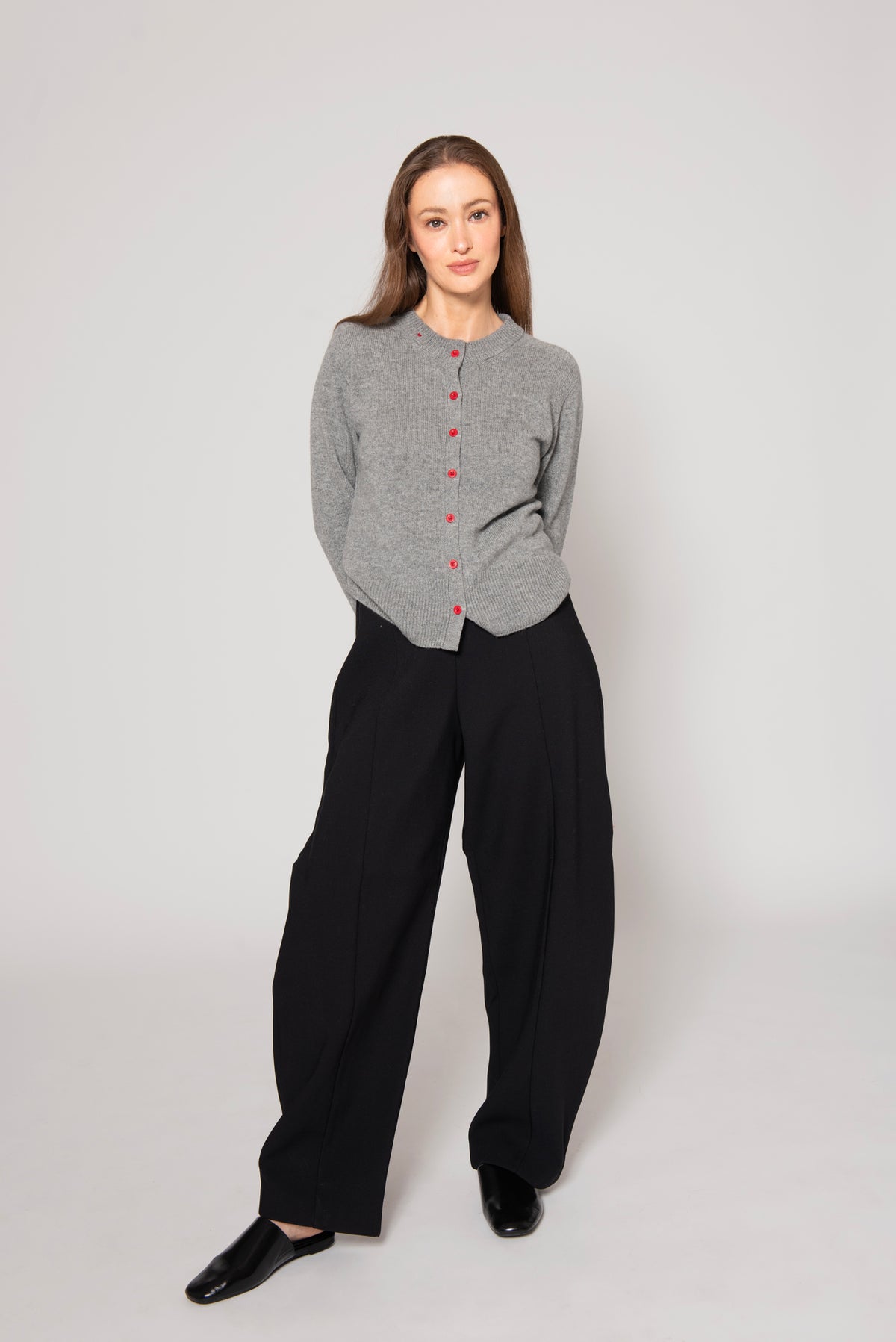 Halle Cardigan in Cashmere - Grey