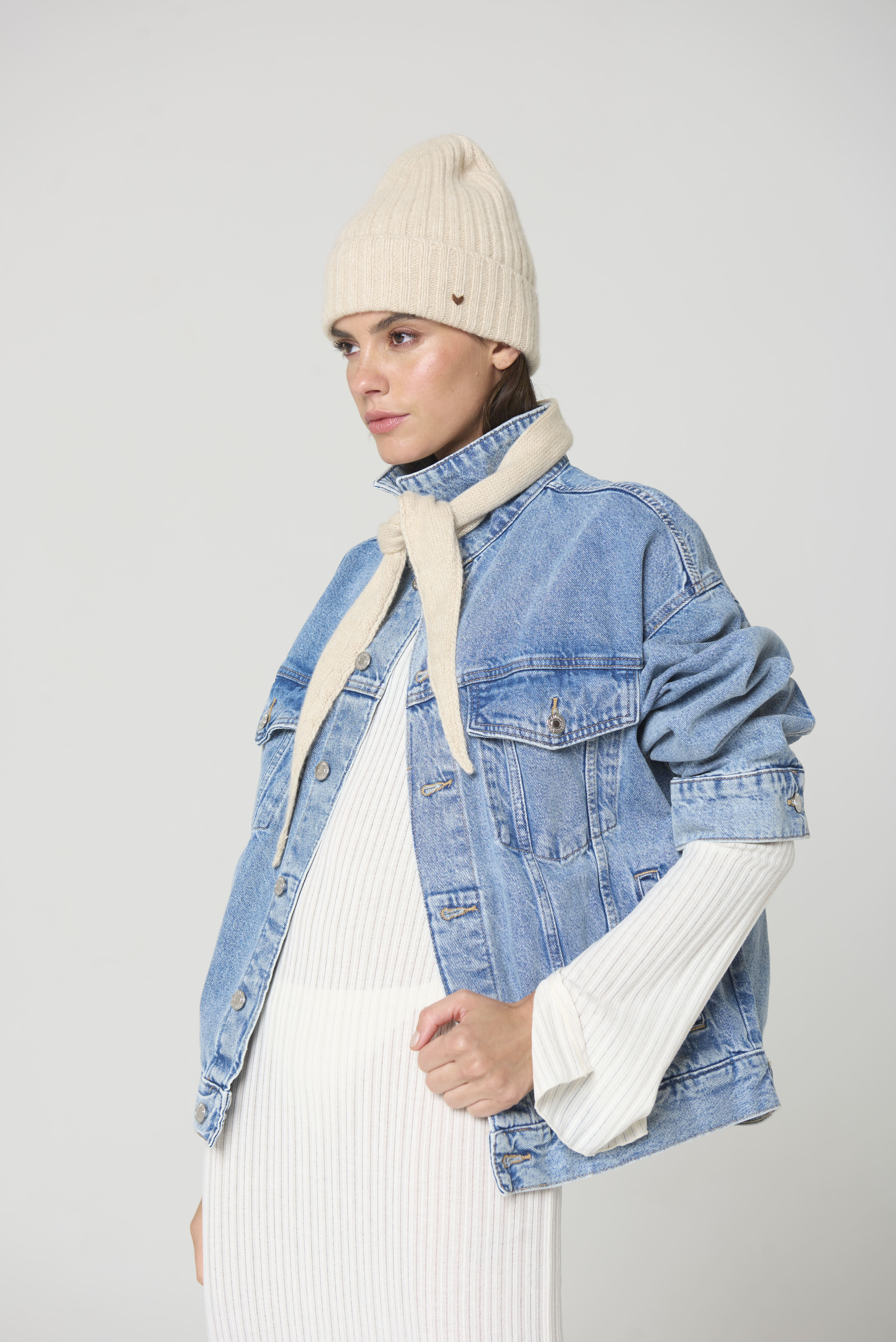 The Rib Beanie – Oatmeal