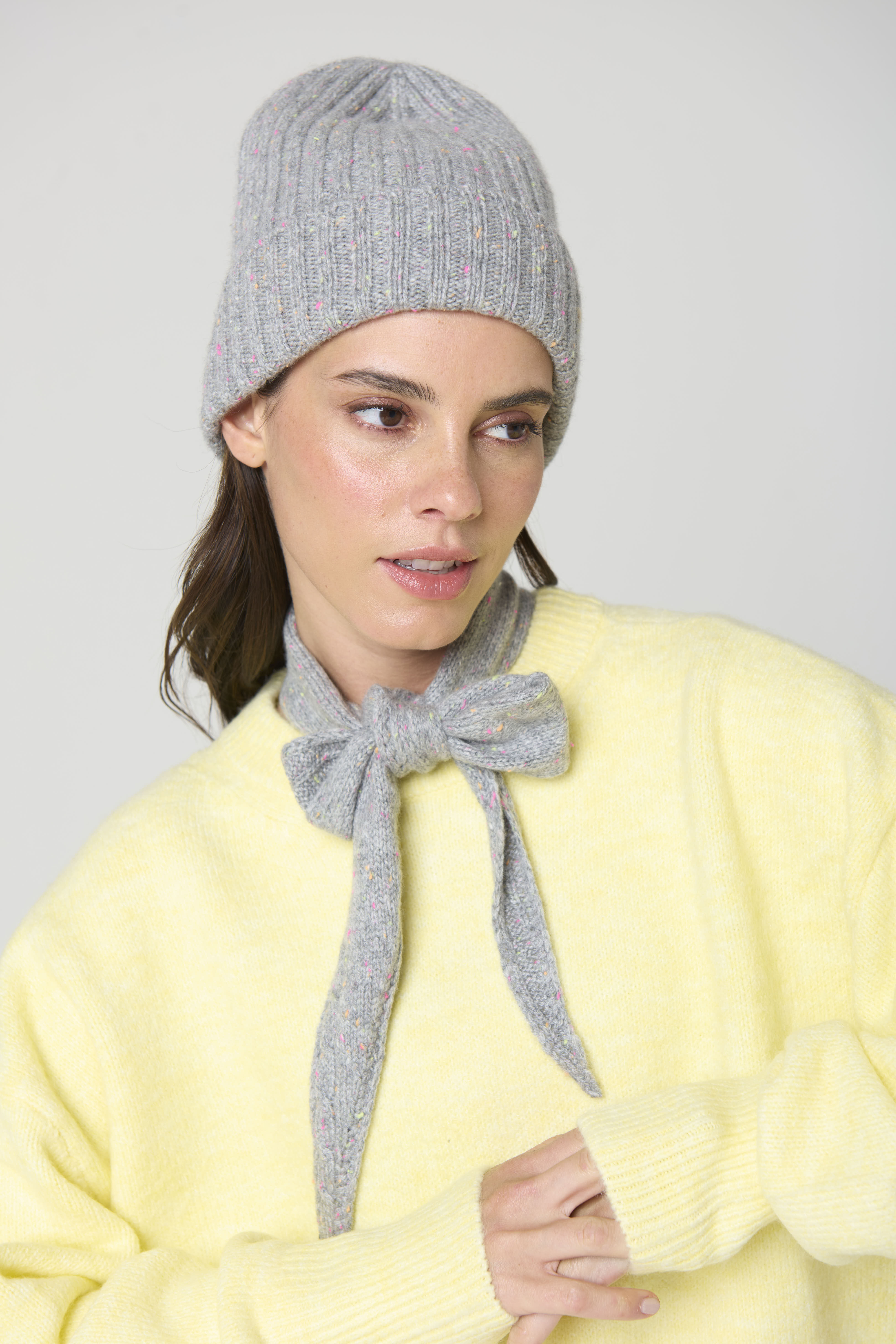 The Mini Scarf - Grey Confetti