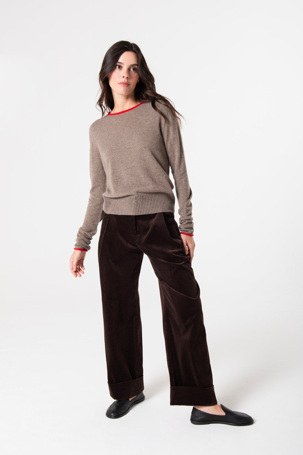 Trish Roll-Edge in Cashmere - Umber