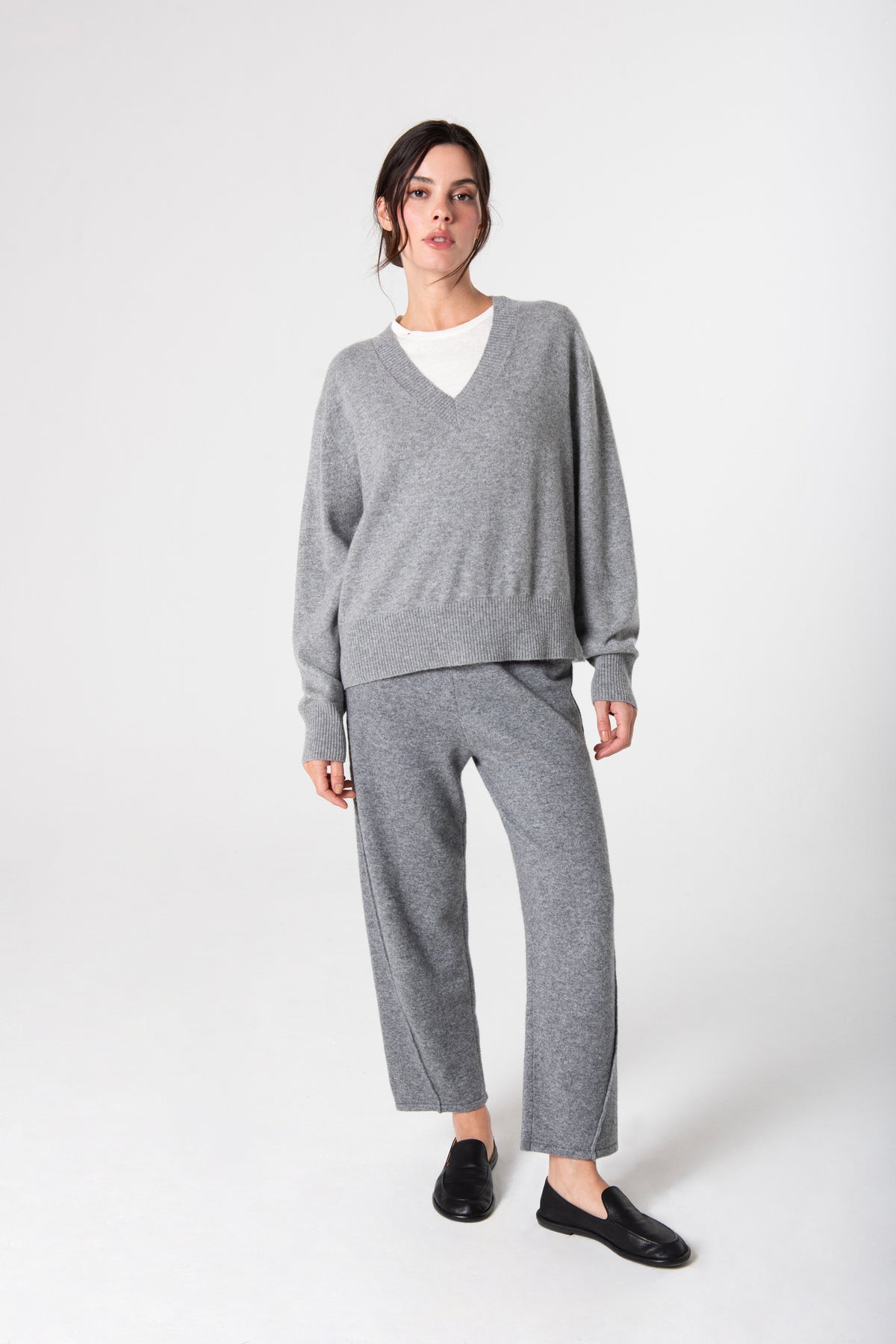 Zoé Barrel in Cashmere/Wool - Grey