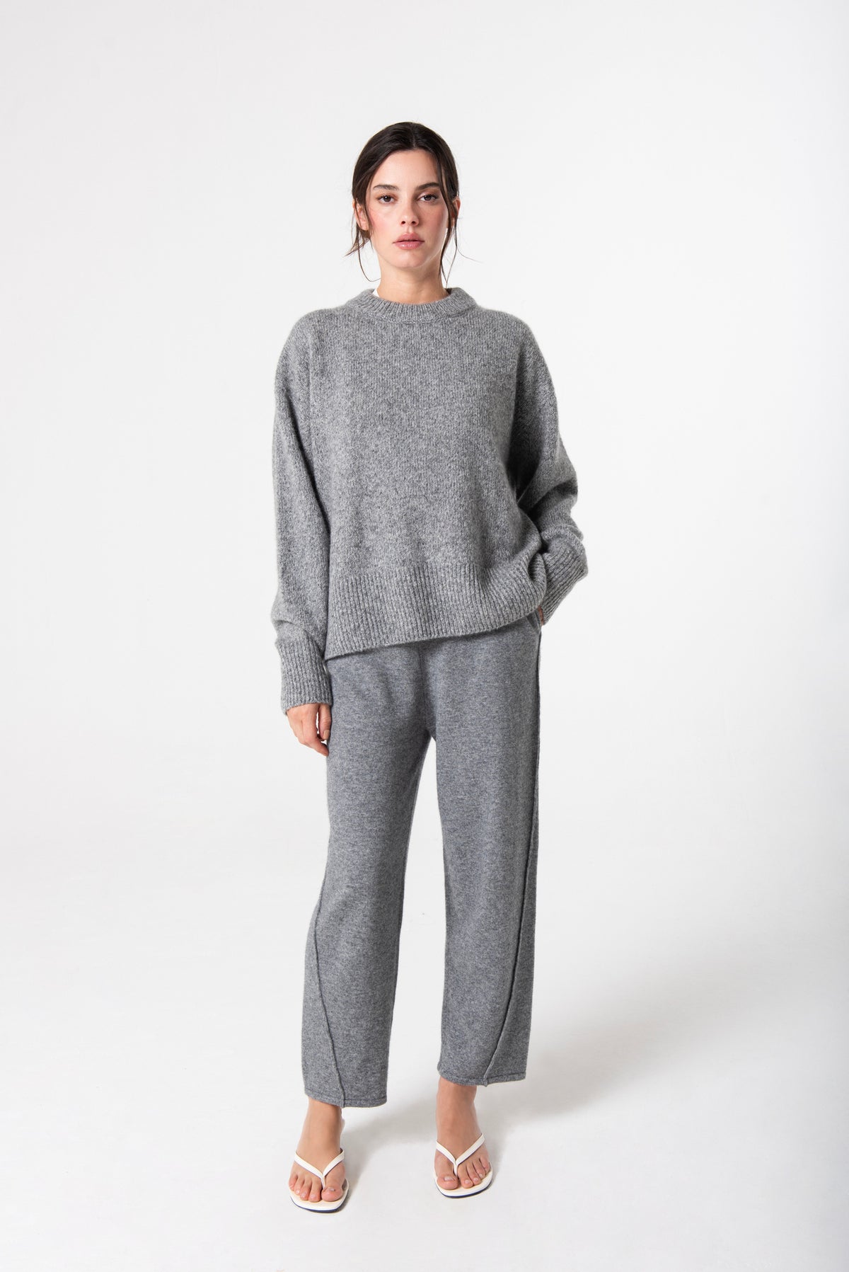 Emma Crew in Silk-Cashmere - Heather