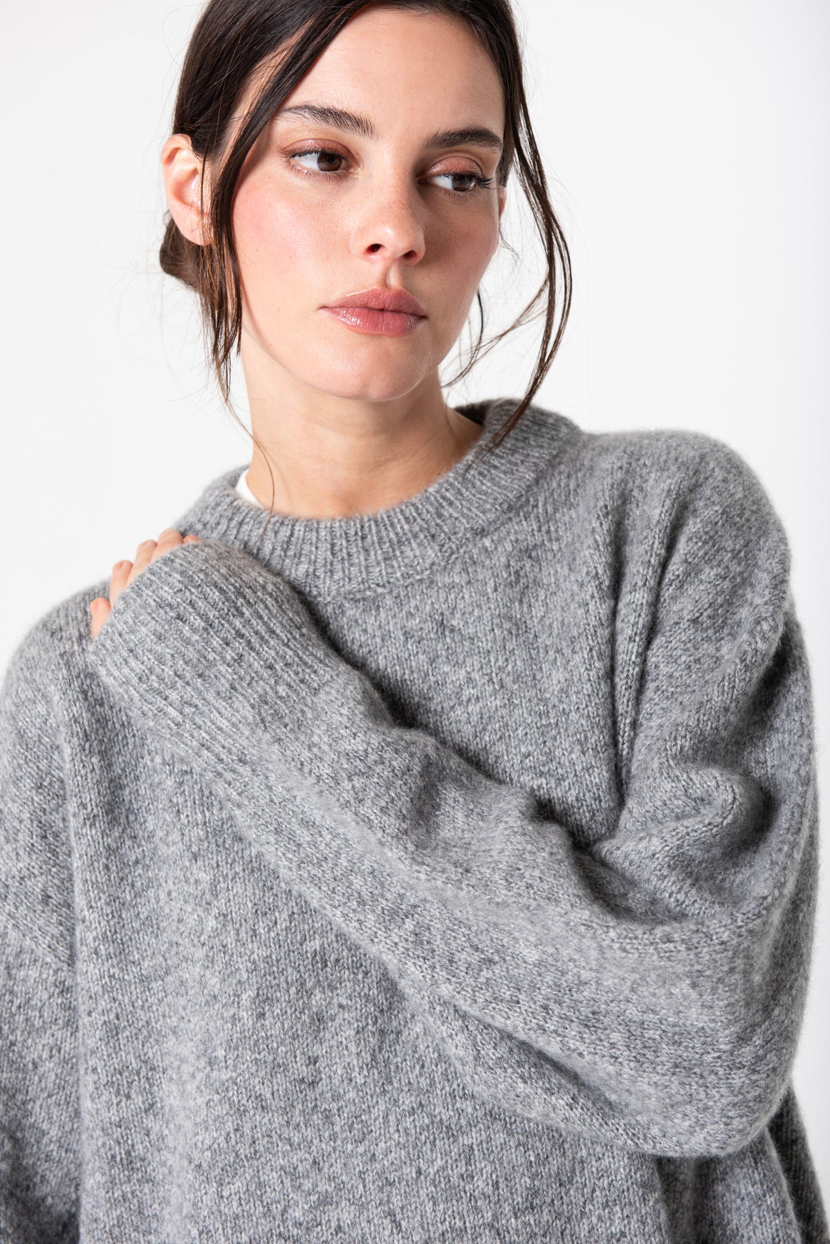 Emma Crew in Silk-Cashmere - Heather