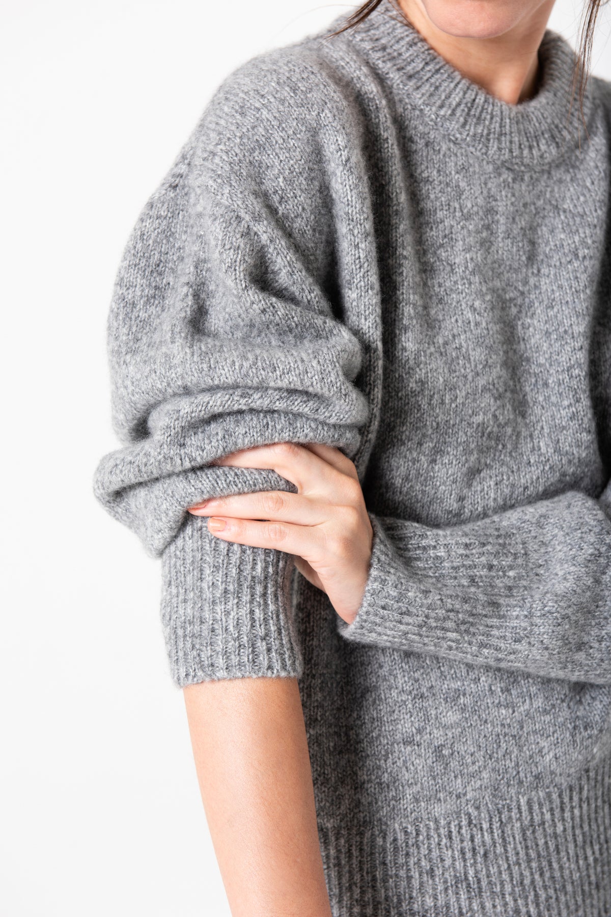 Emma Crew in Silk-Cashmere - Heather