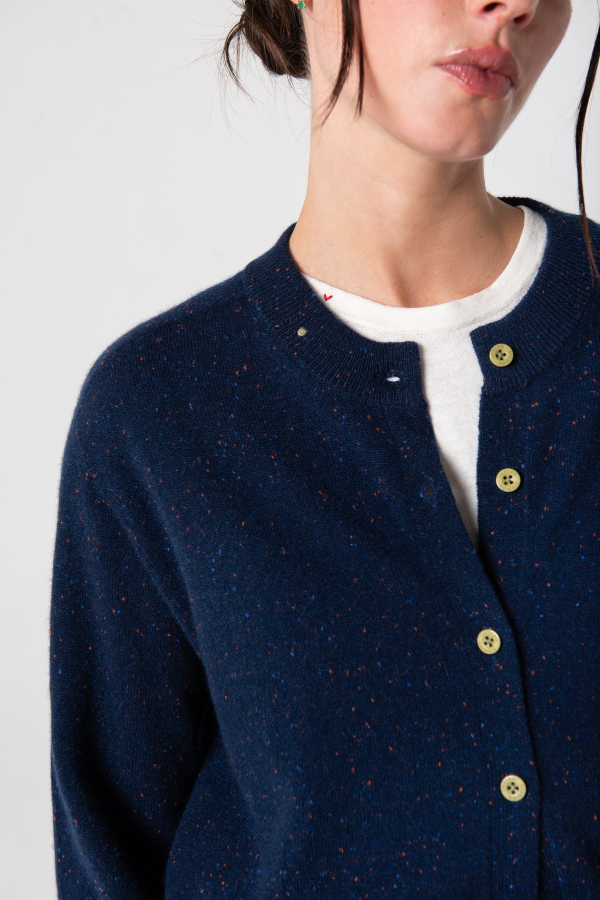 Halle Cardigan in Cashmere - Midnight