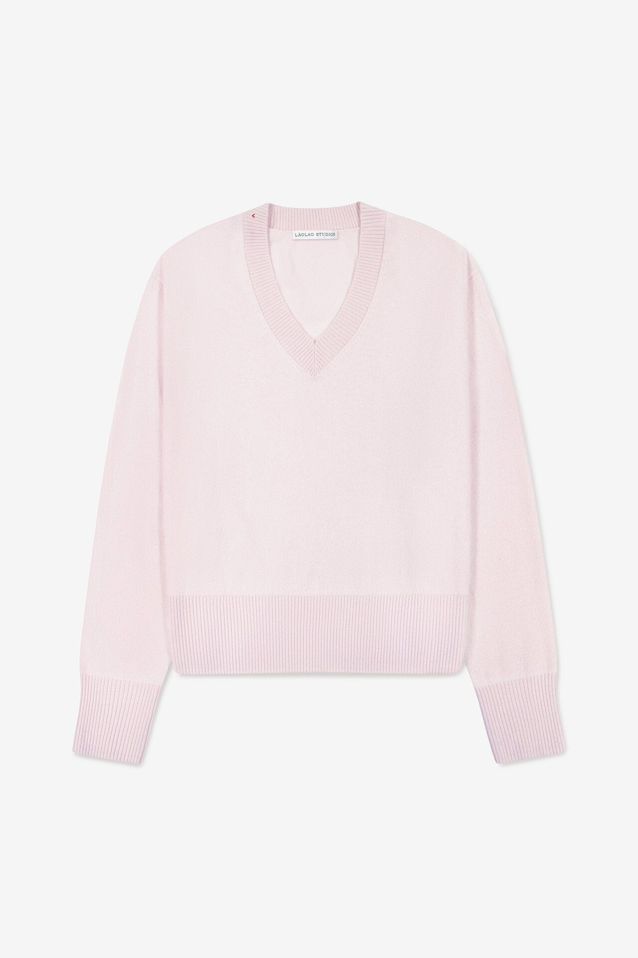Allie V-Neck in Cashmere - Petal