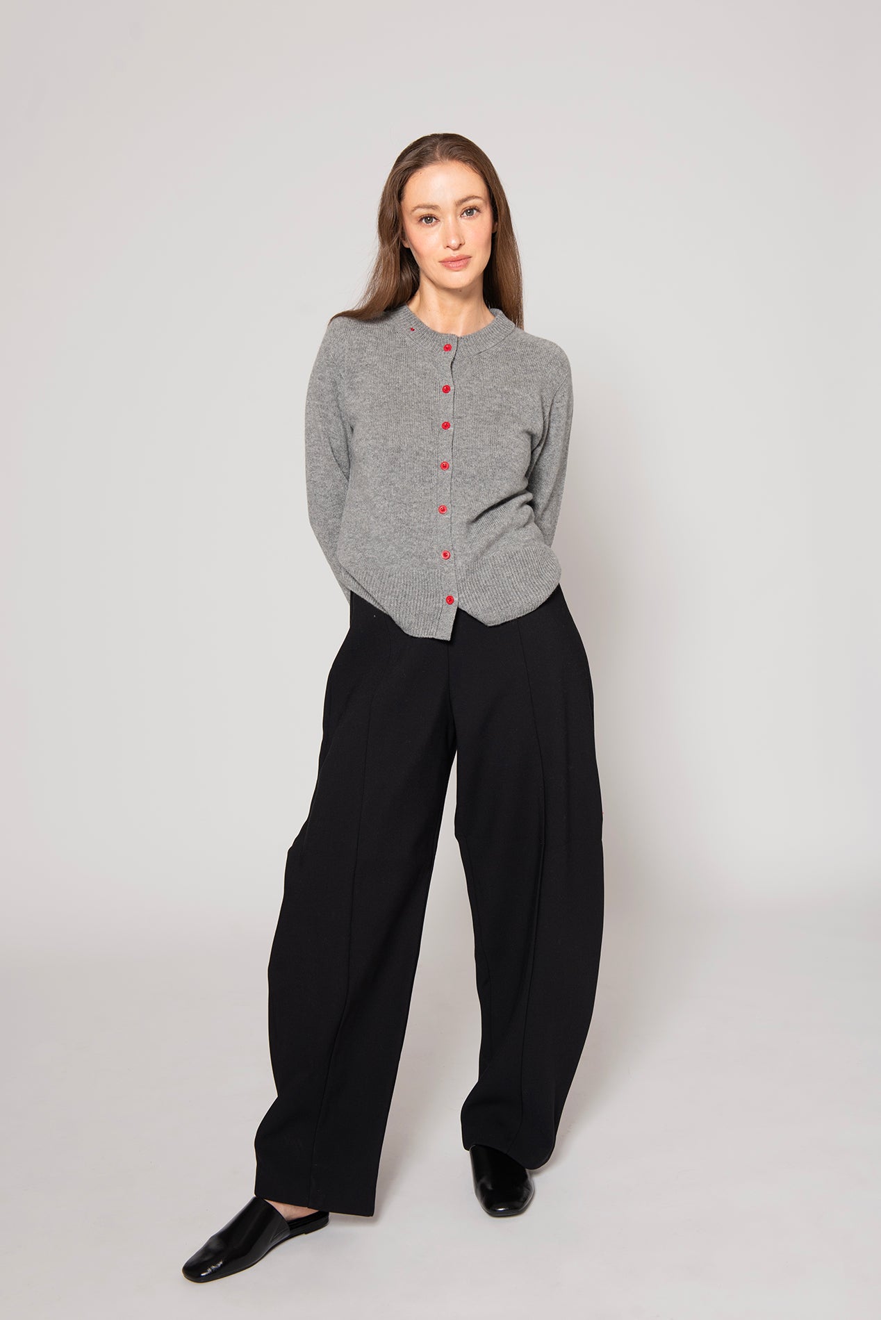 The Button Cardigan - Grey