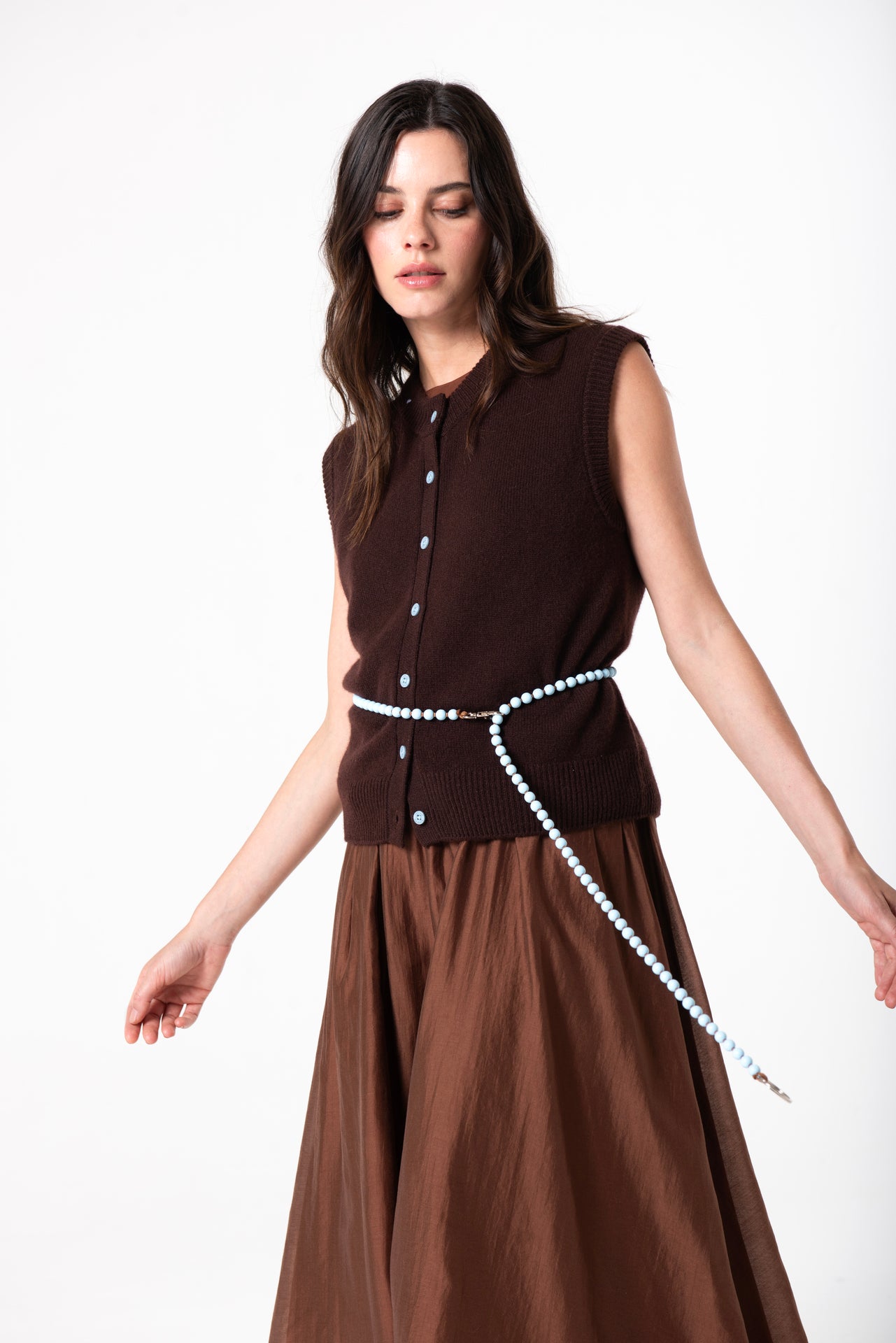 Button Vest - Espresso