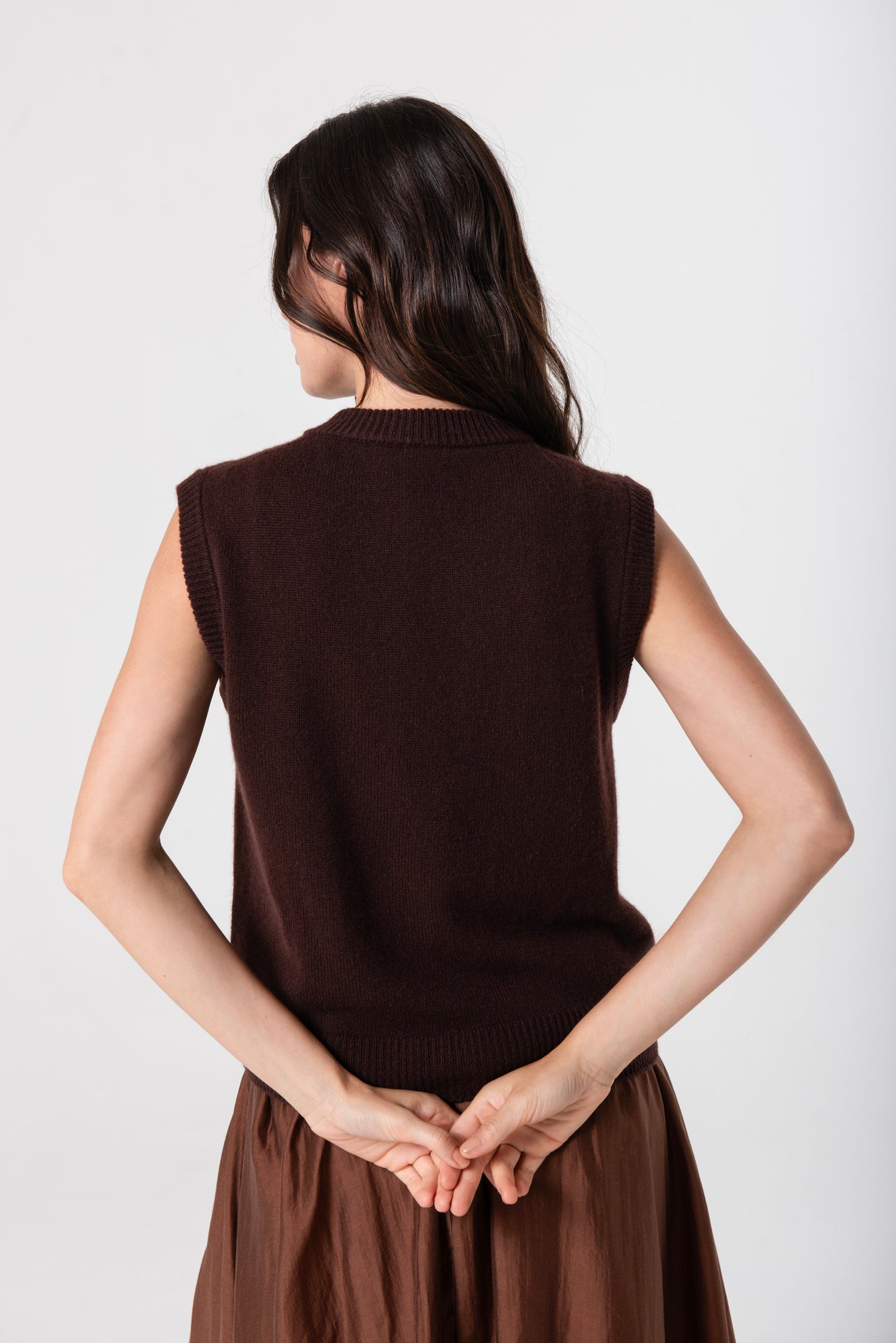 Button Vest - Espresso