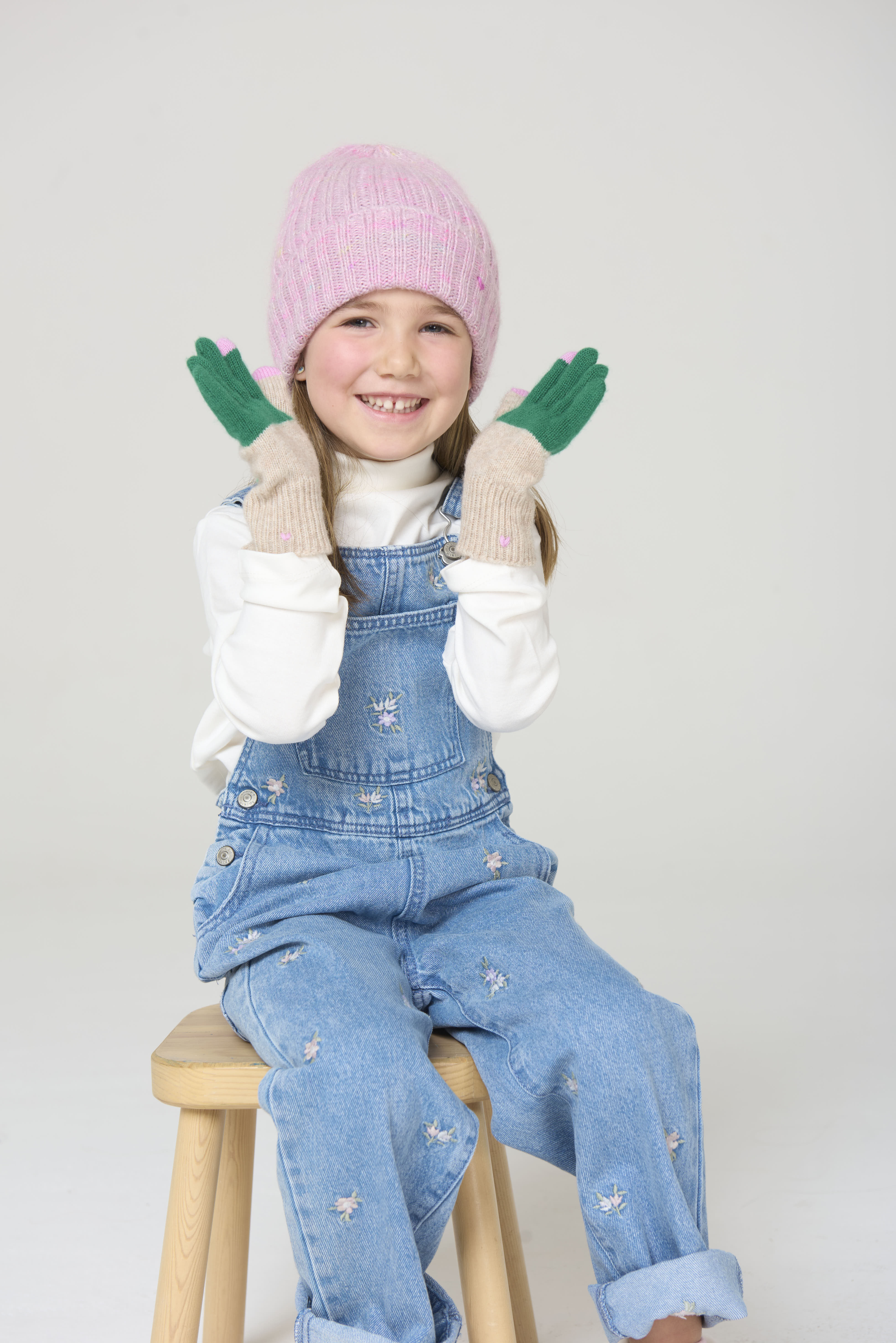 The Kids Rib Beanie – Pink Prism
