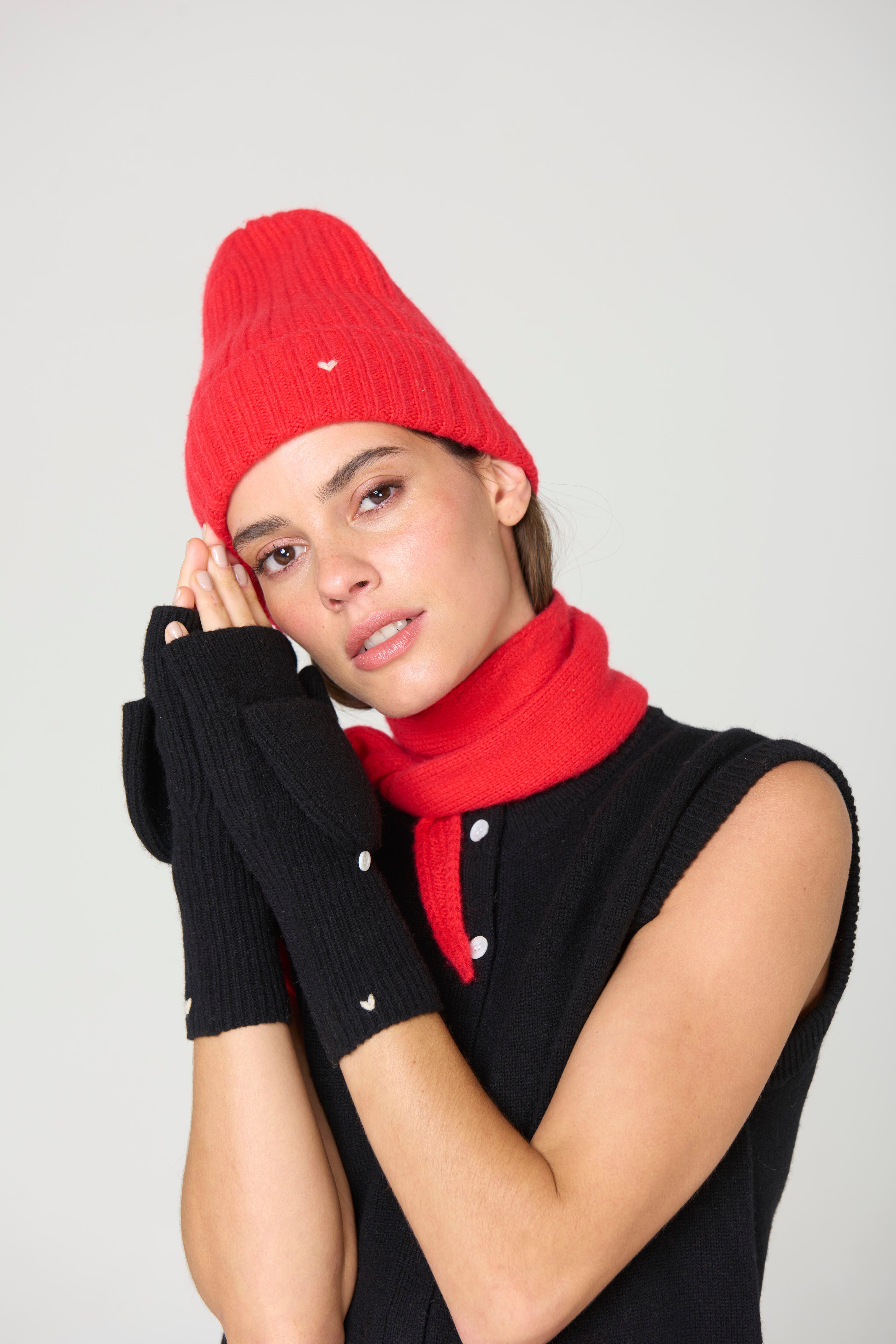 The Flip-Top Mittens - Black