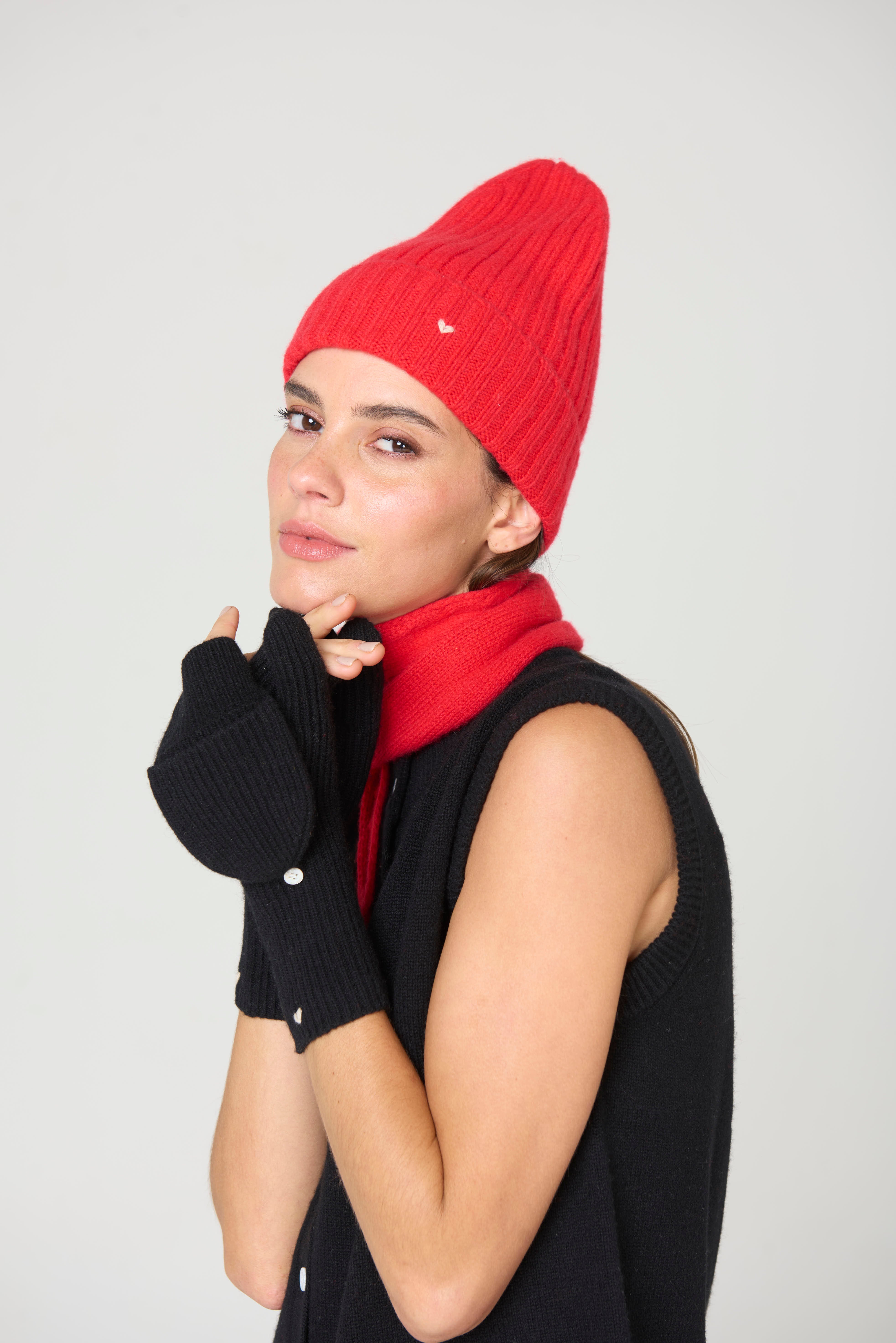 The Flip-Top Mittens - Black