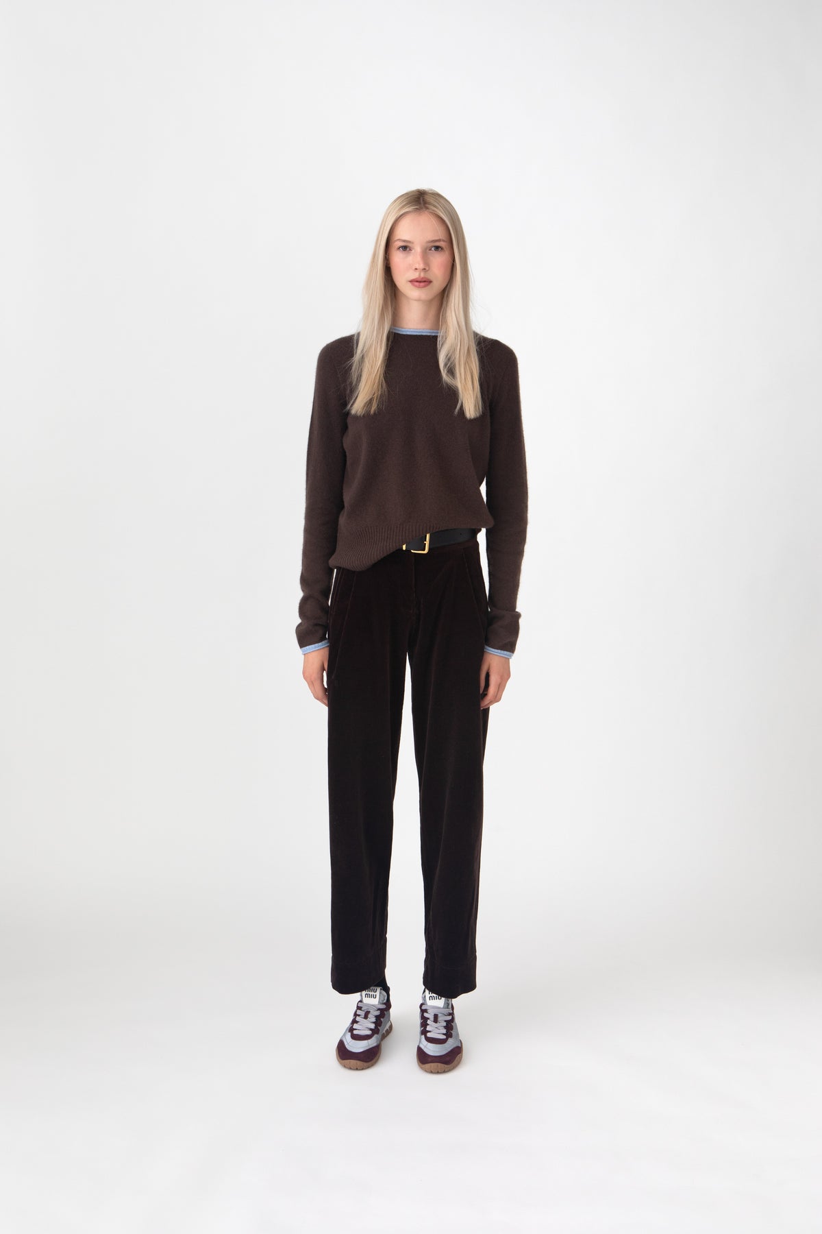 Trish Roll-Edge in Cashmere - Espresso