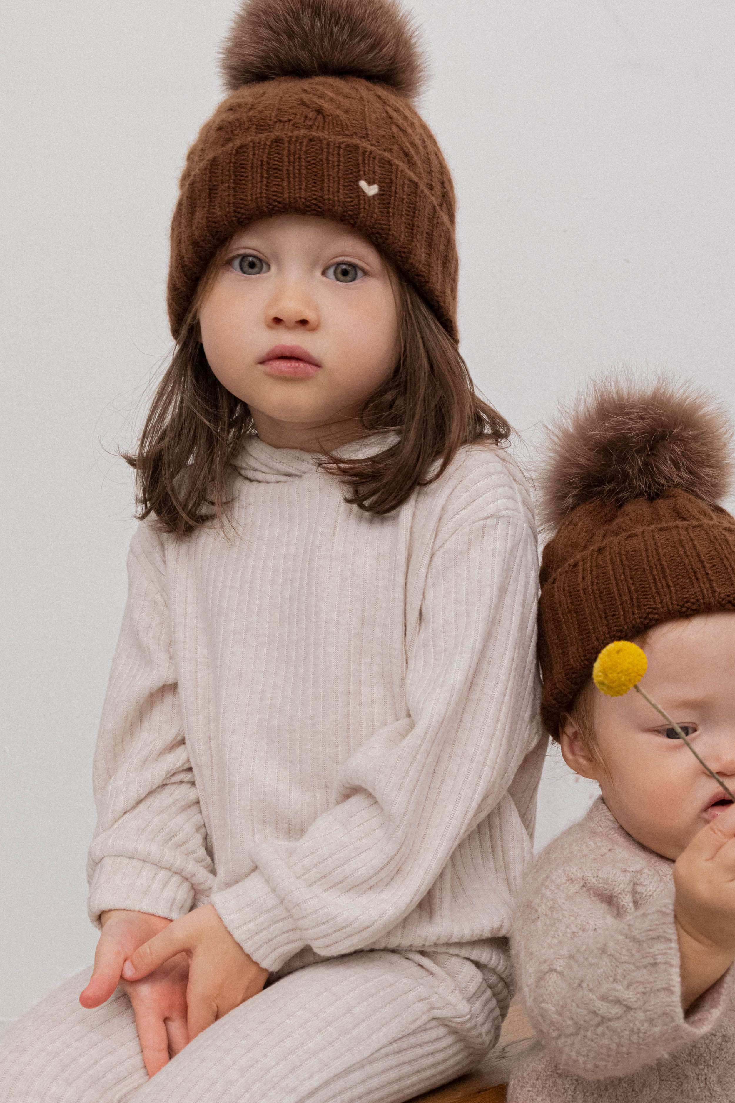 The Kids Cable Beanie – Hazelnut