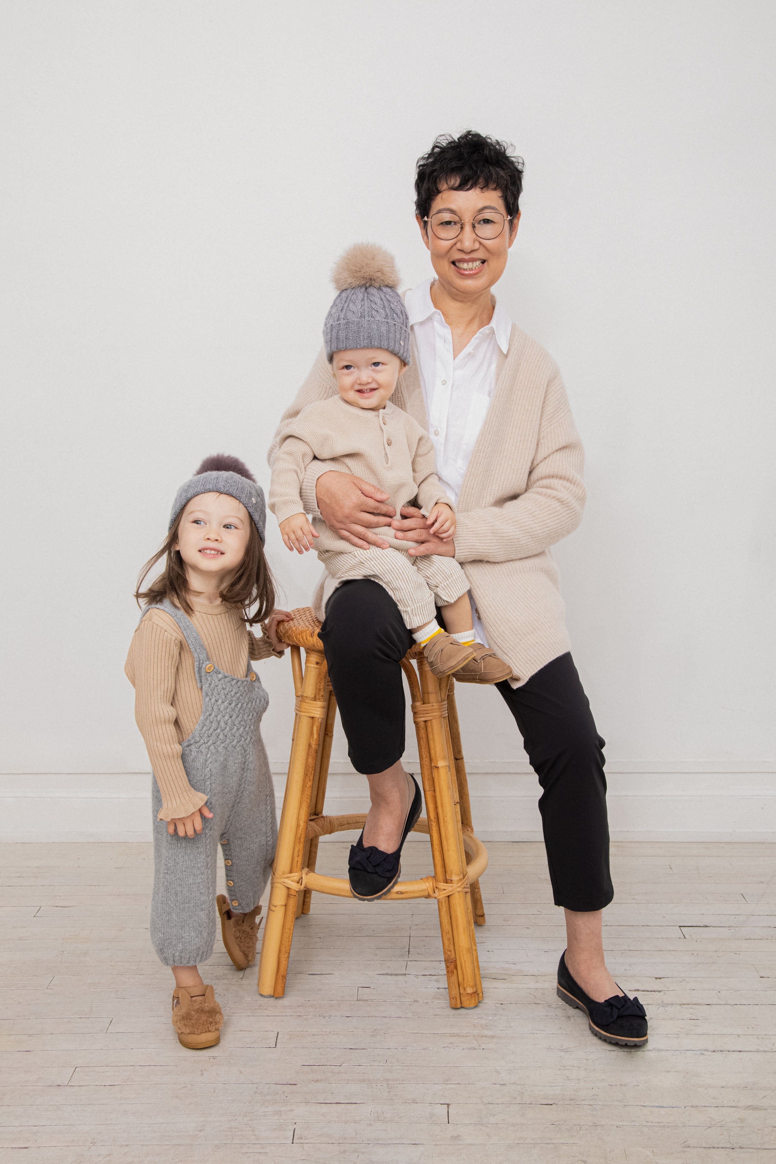 The Kids Cable Beanie – Grey Melange