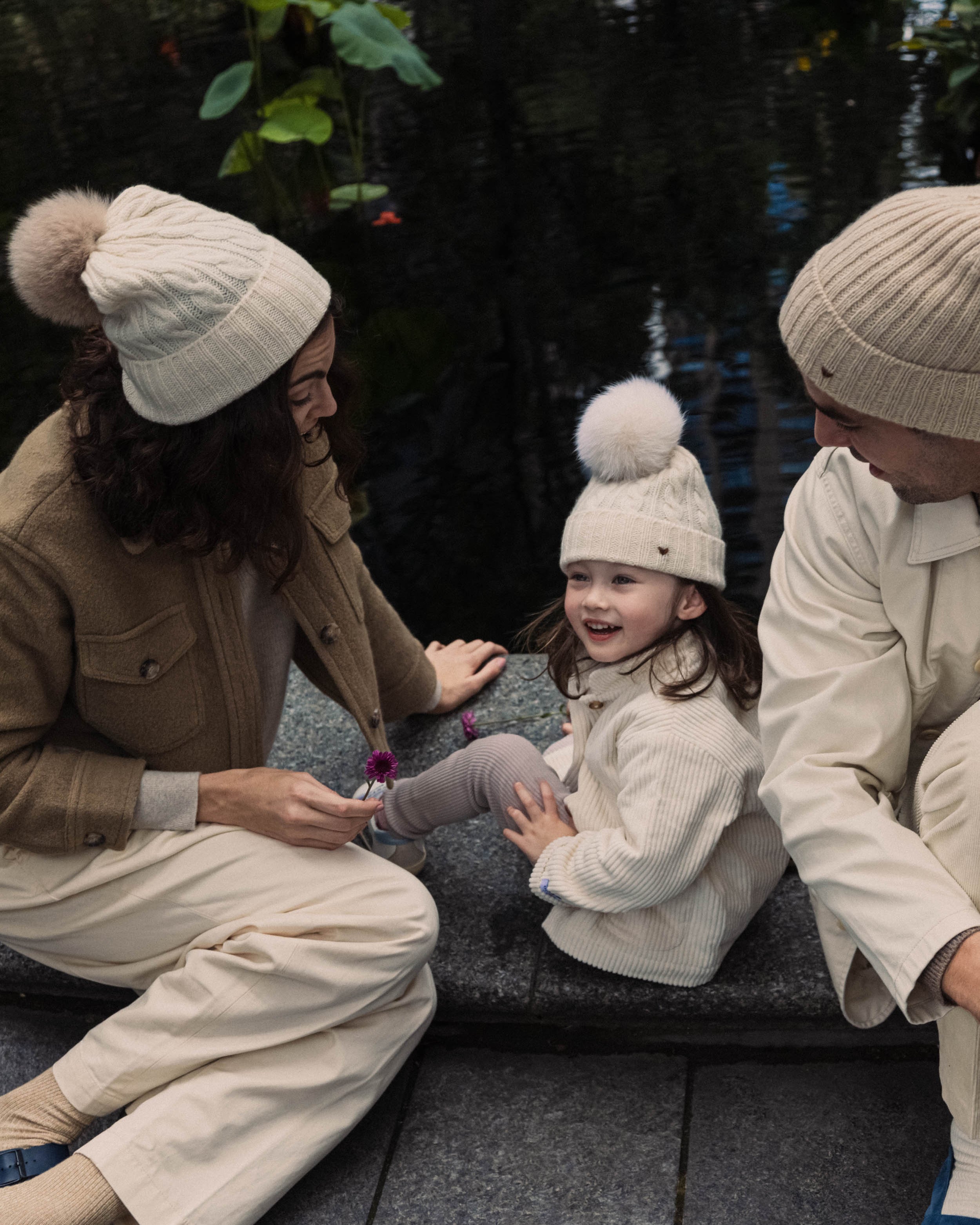 The Kids Cable Beanie – Milk