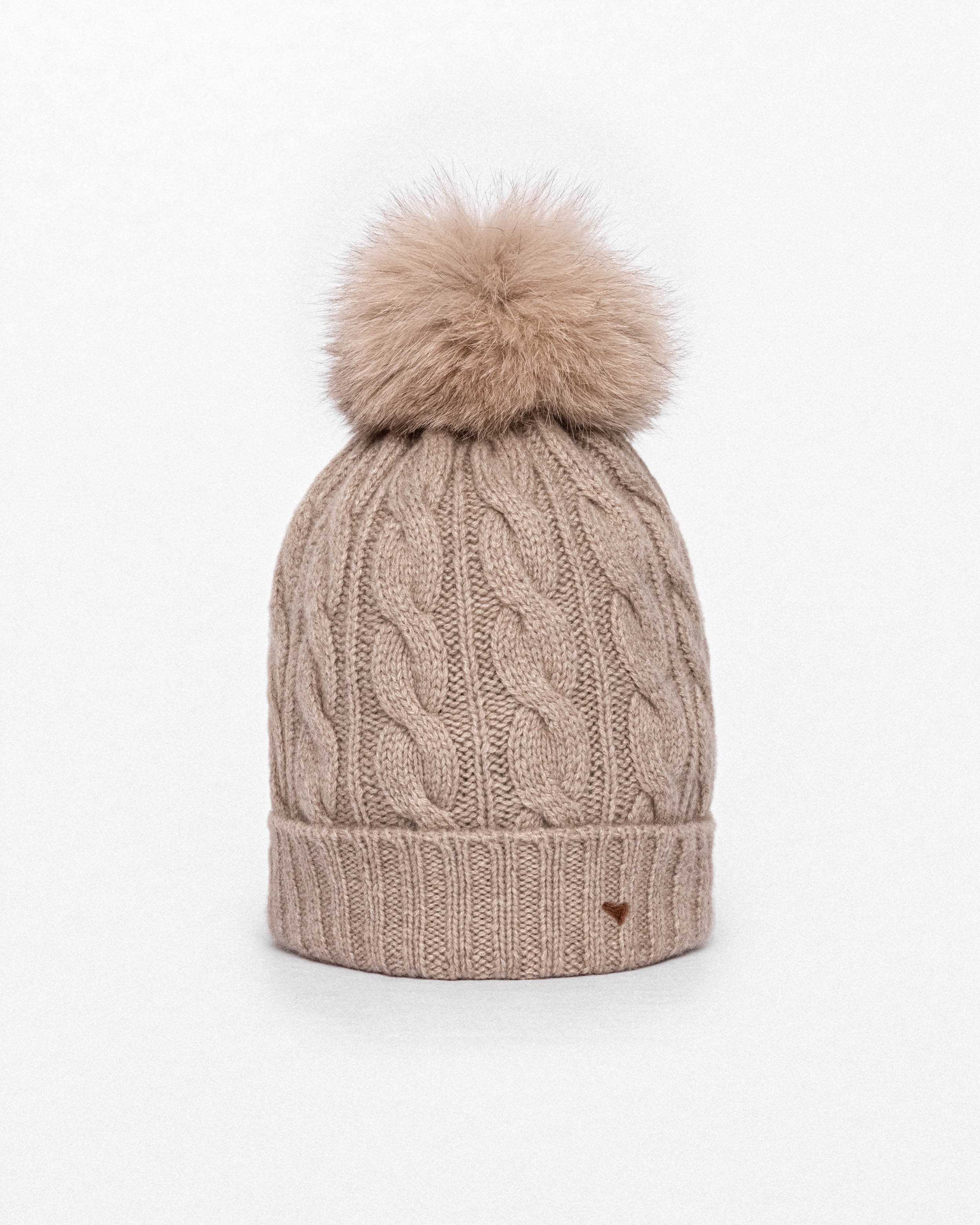 Taupe Cable Beanie