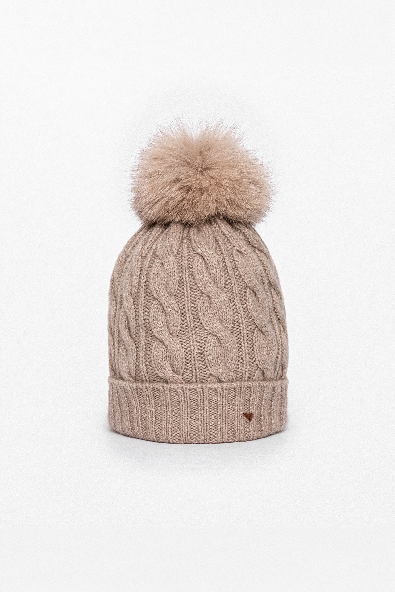 The Cable Beanie – Taupe
