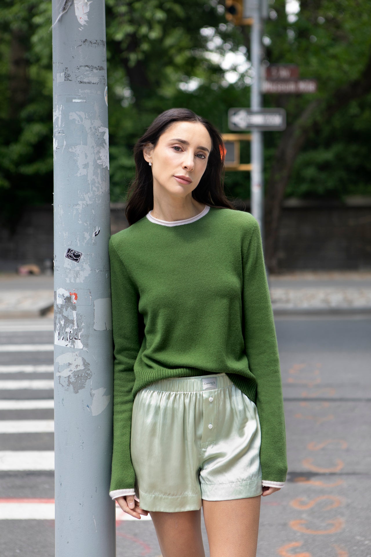 Trish Roll-Edge in Cashmere - Matcha