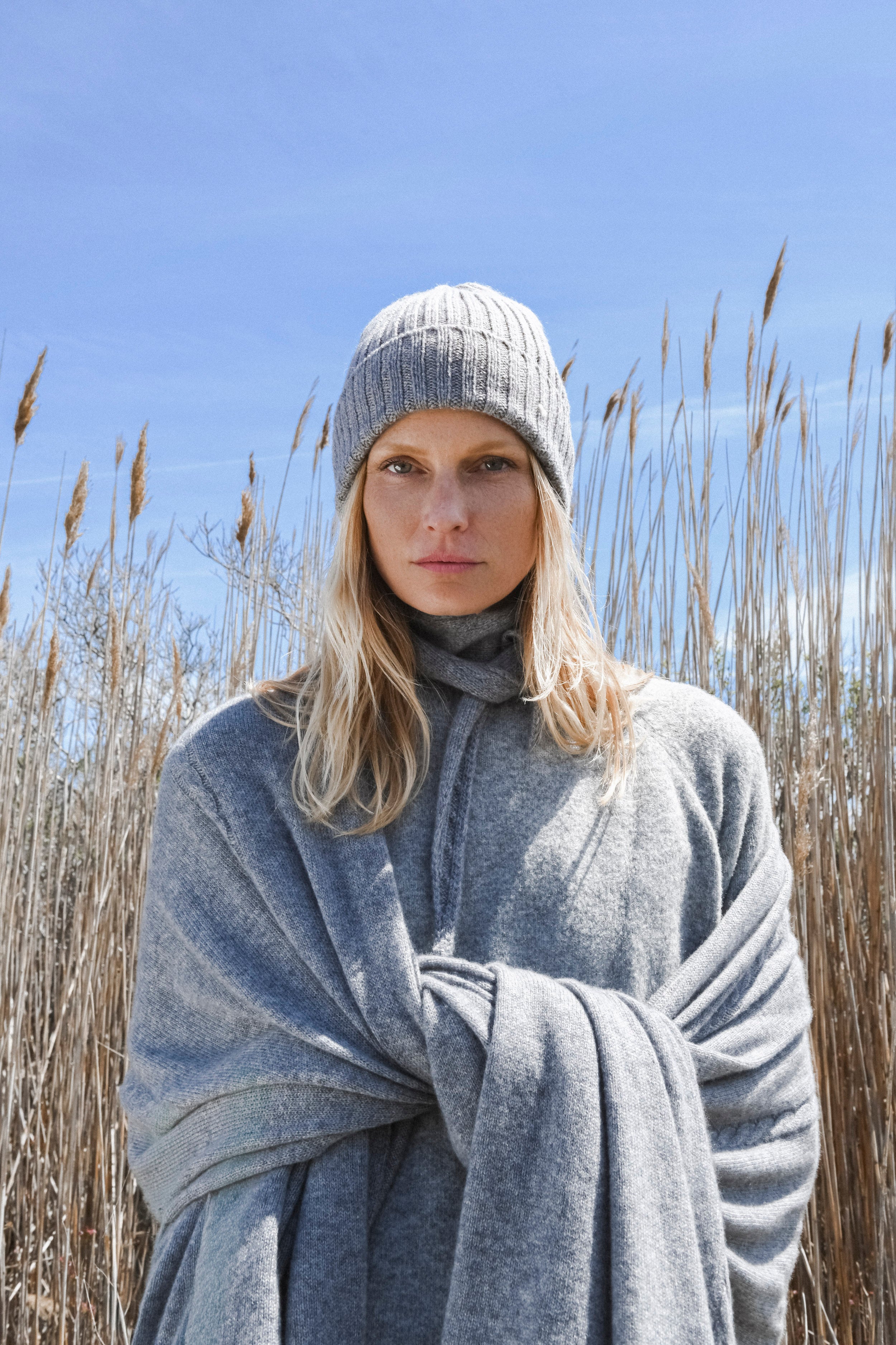 The Rib Beanie – Grey Melange