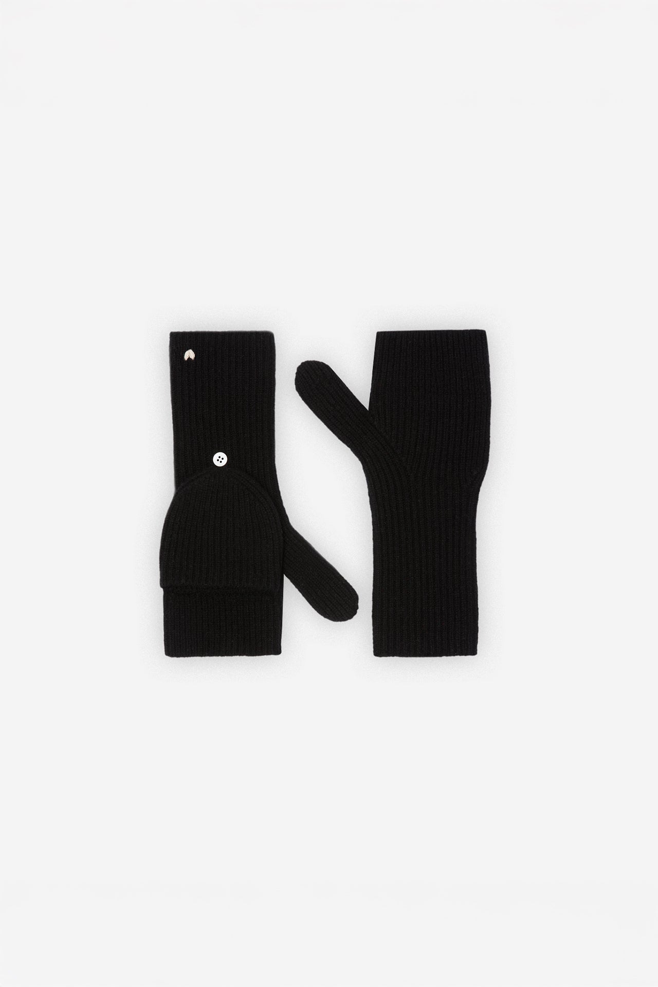 The Flip-Top Mittens - Black